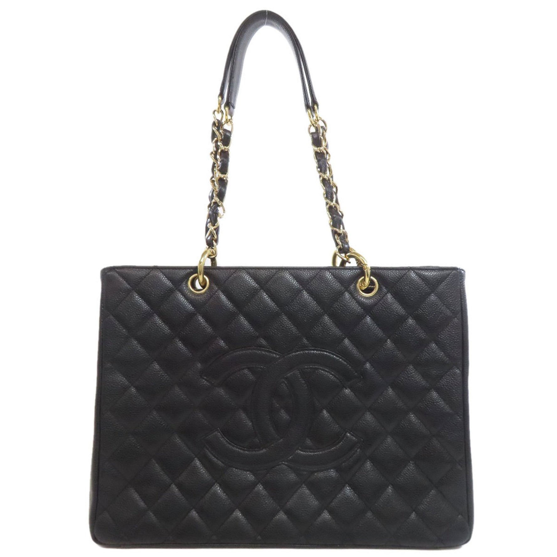 Chanel GTS Chain Tote Bag with Coco Mark and Gold Hardware, Grained Calfskin