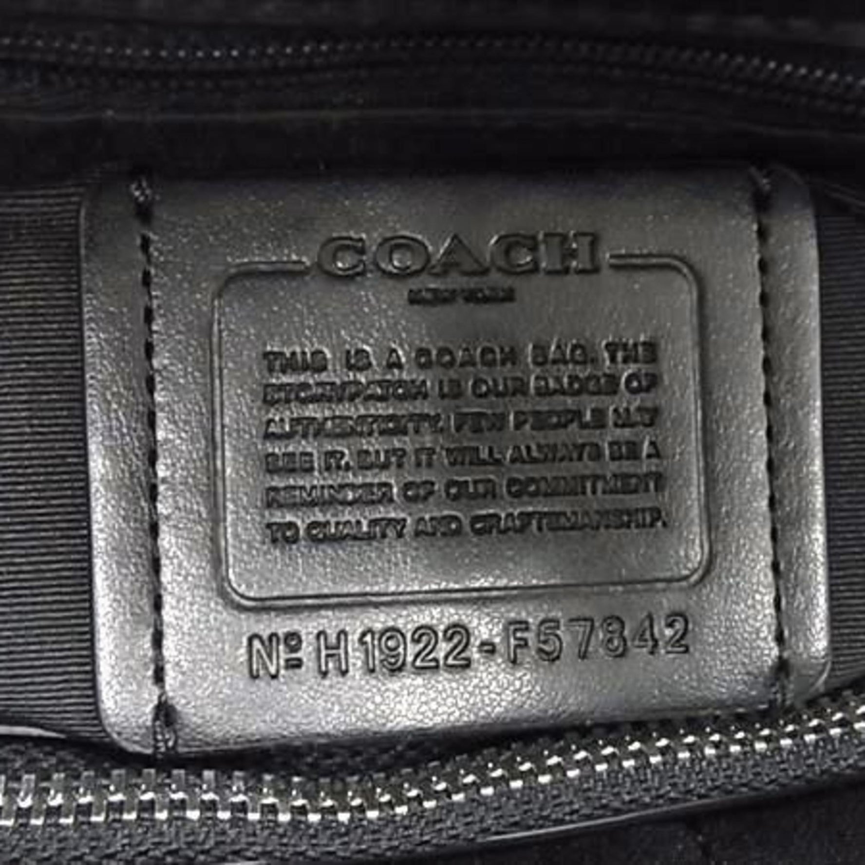 COACH Signature Drawstring Carryall Tote Bag in and Leather