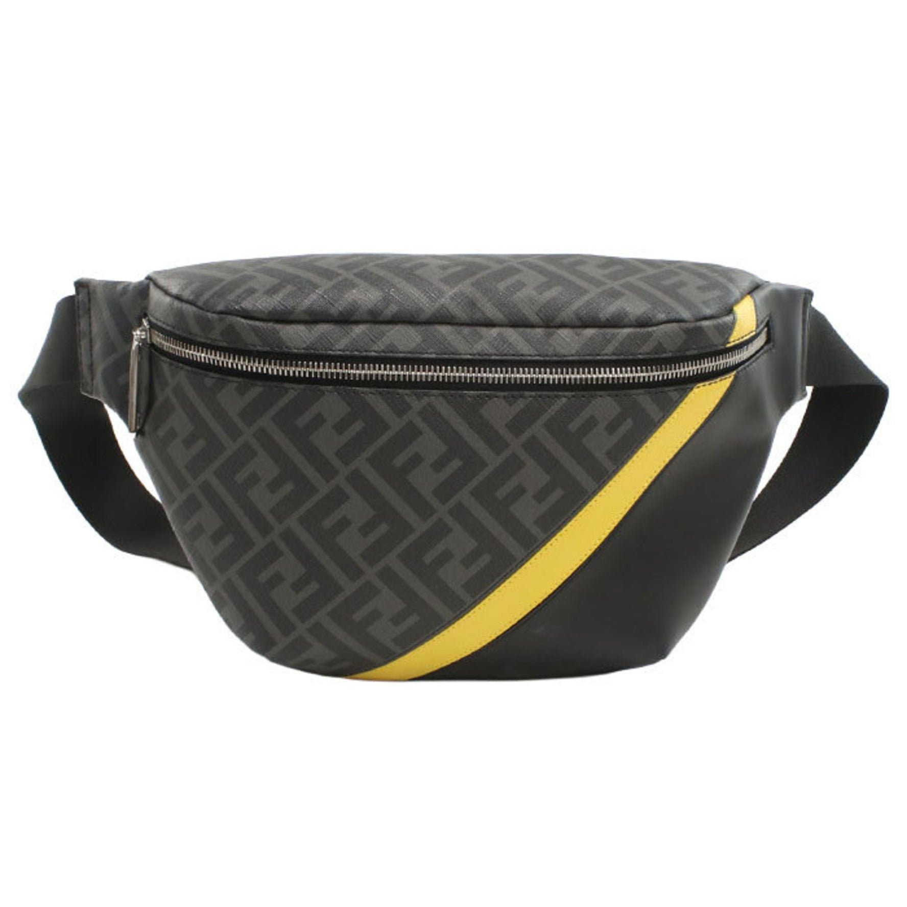 FENDI Diagonal Belt Bag in Gray.