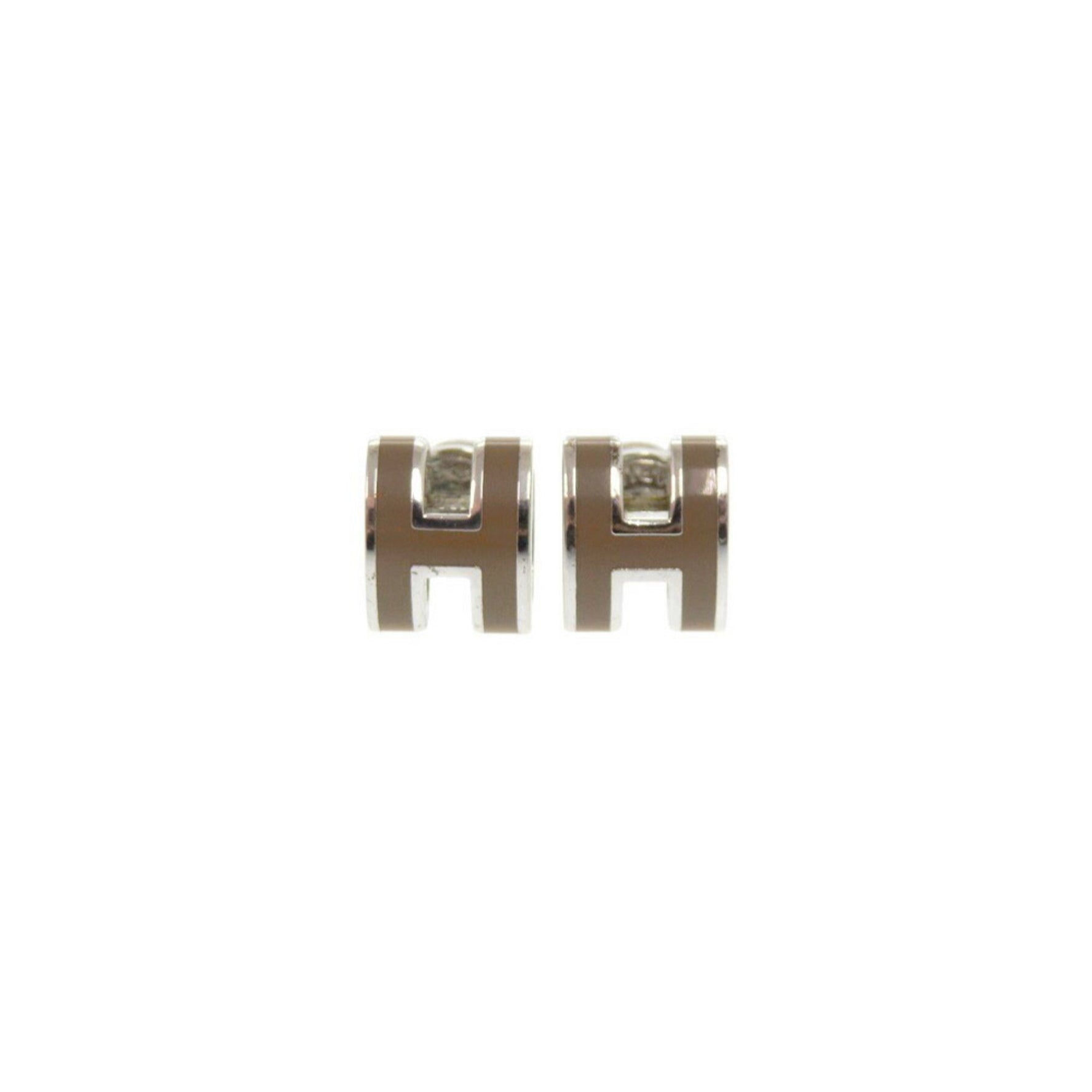 Like new Hermès Pop Ash Mini Metal Brown Earrings