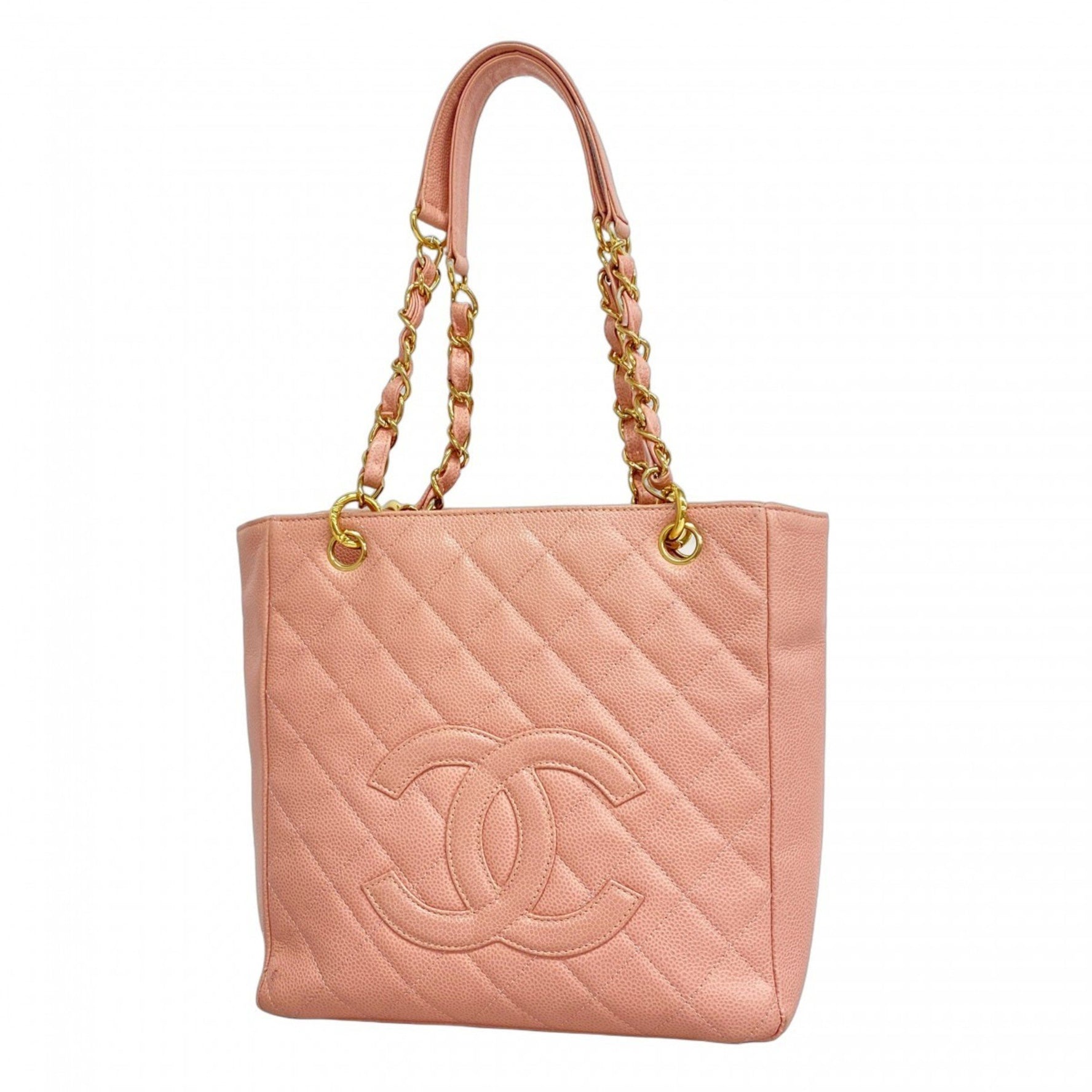 Chanel Matelasse Tote Bag with Chain Shoulder Strap, Caviar Skin