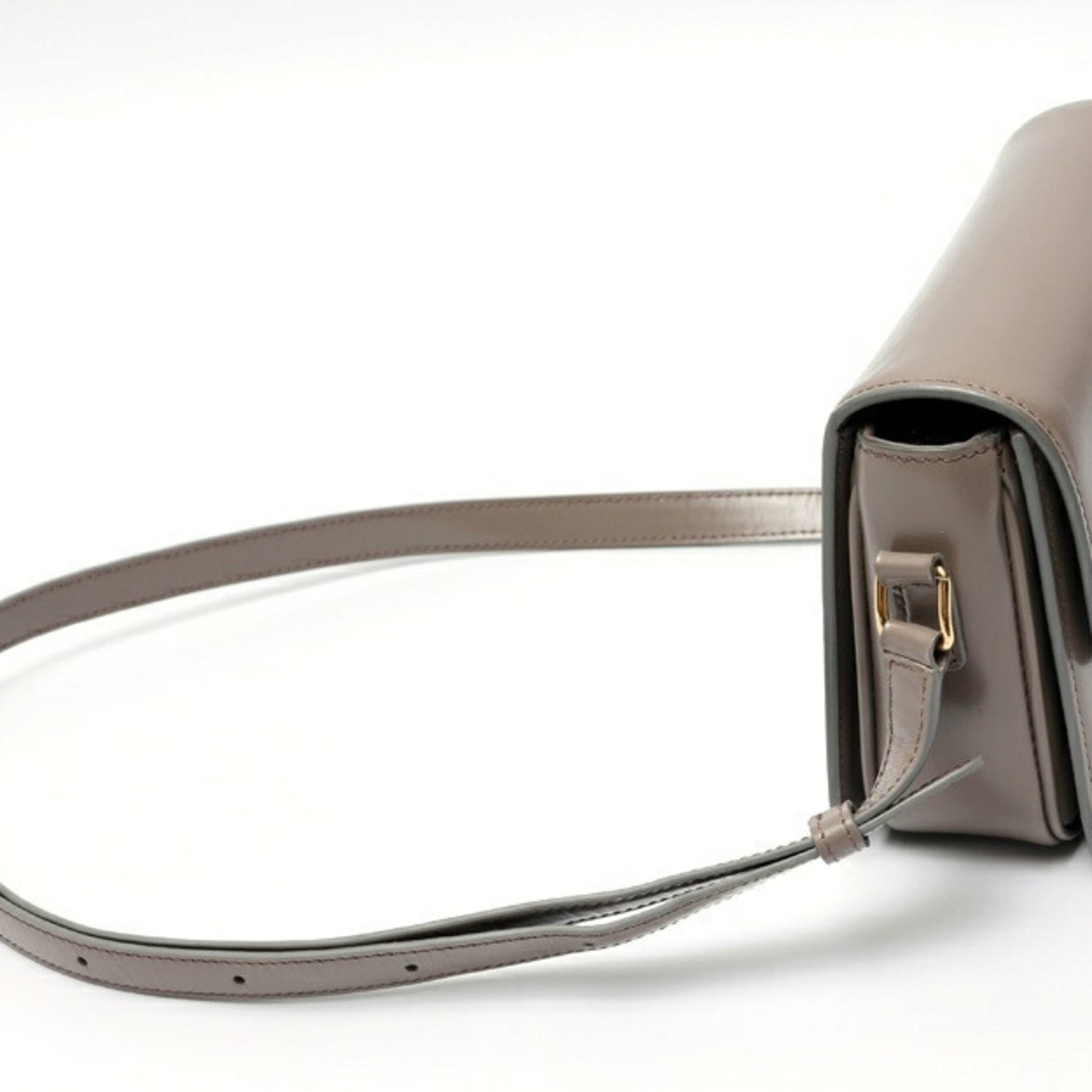 CELINE Teen Triomphe Bag Shoulder Shiny Calfskin Pebble