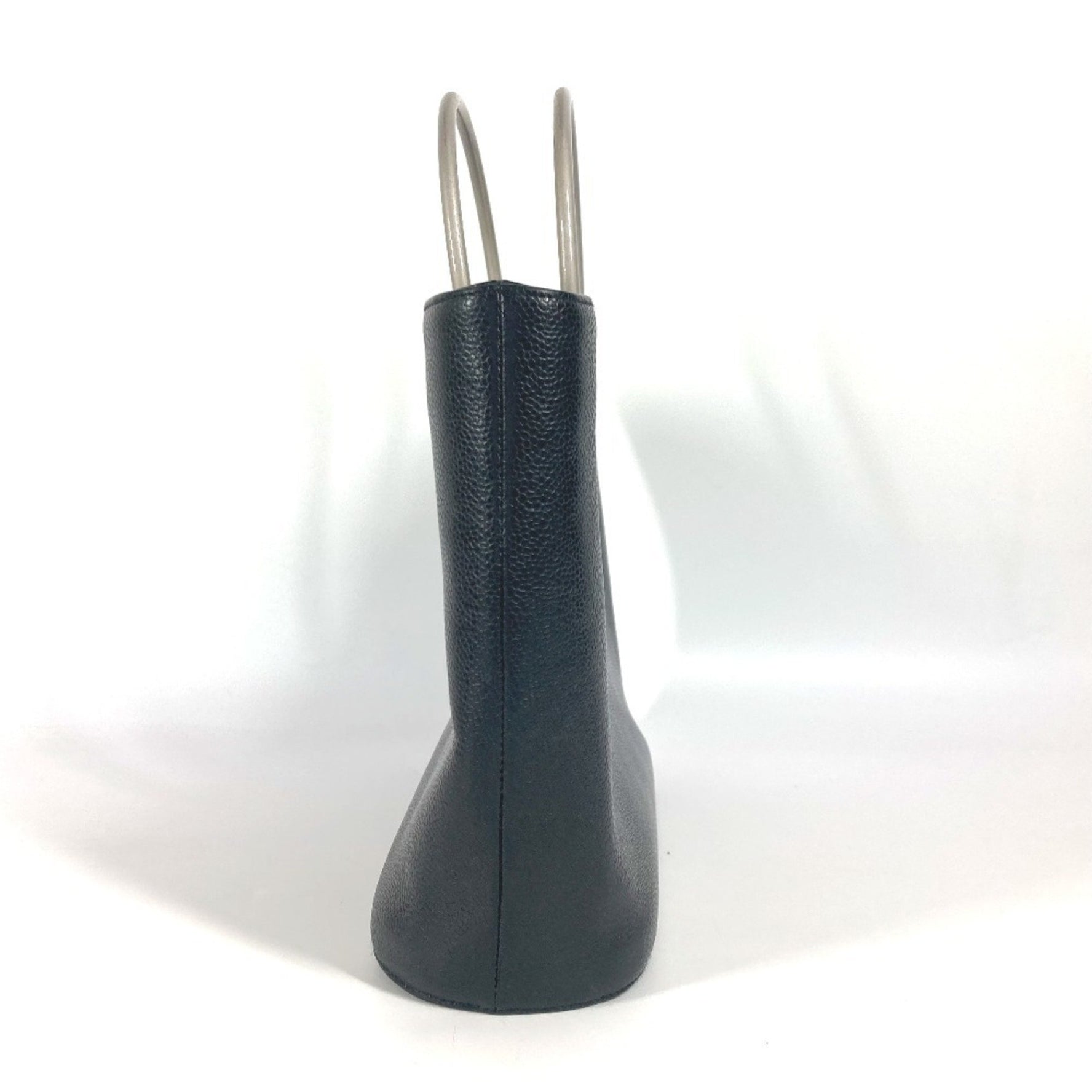 CHANEL Metal Handle CC Coco Mark Logo Handbag in Caviar Leather