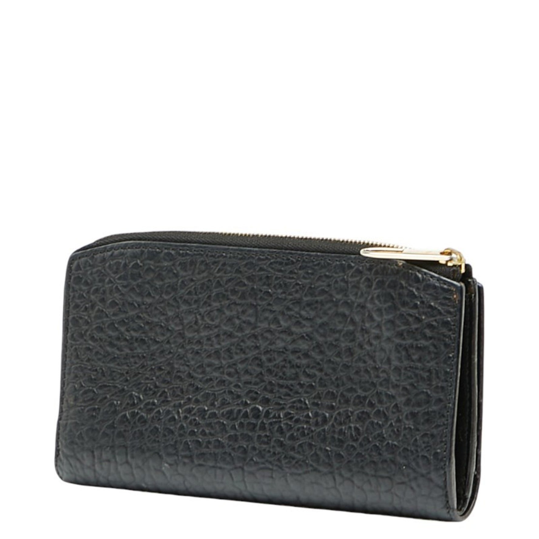Burberry L-shaped zipper long wallet in leather .