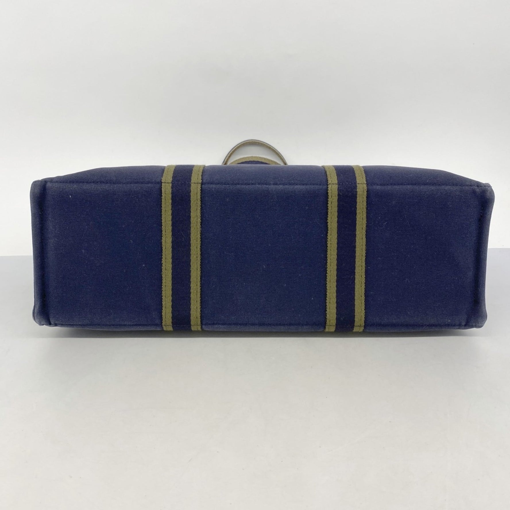 Hermes Hermès Foule GM Tote Bag, Canvas, Navy Green