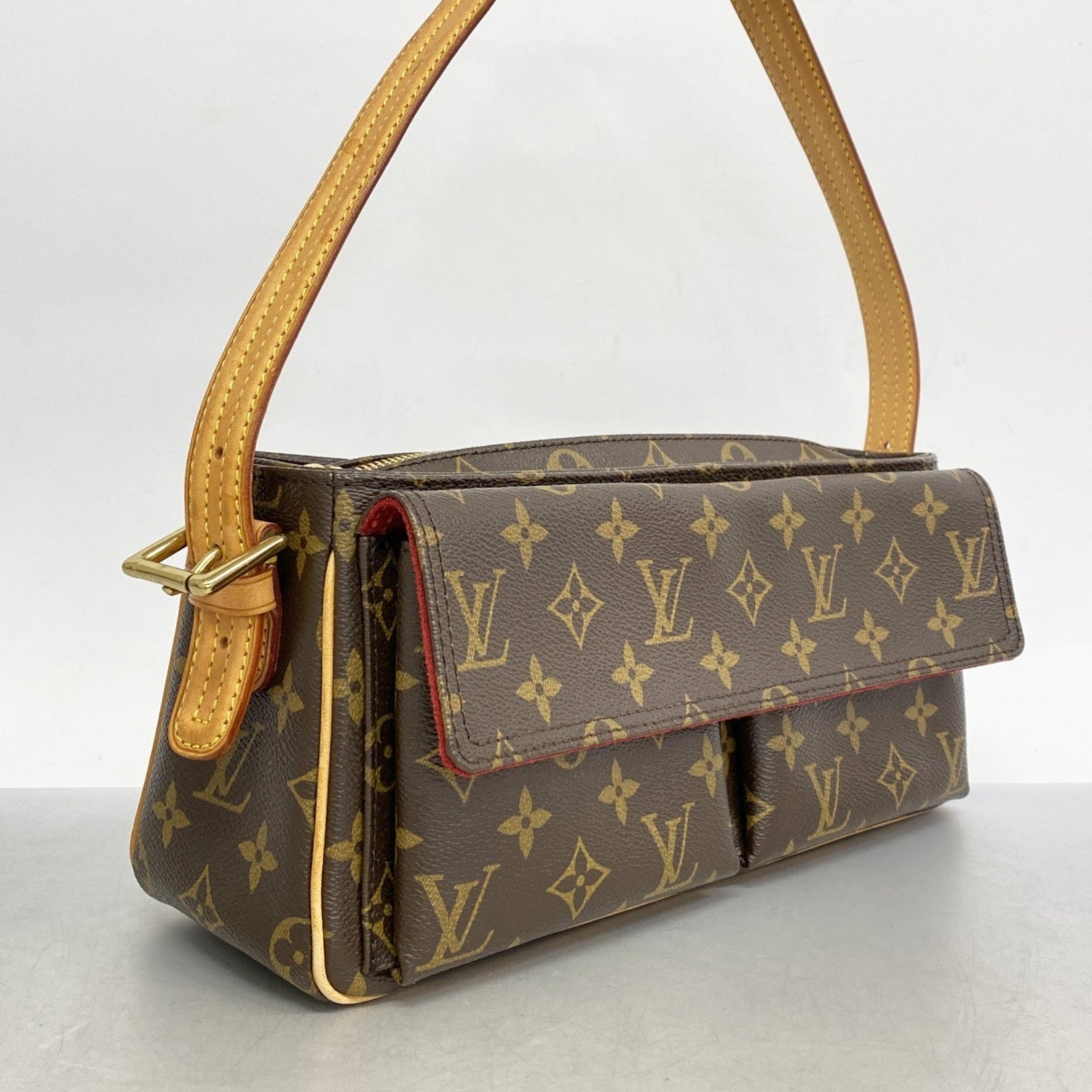 Louis Vuitton Monogram Viva Cite MM Shoulder Bag M51164 Brown Women's