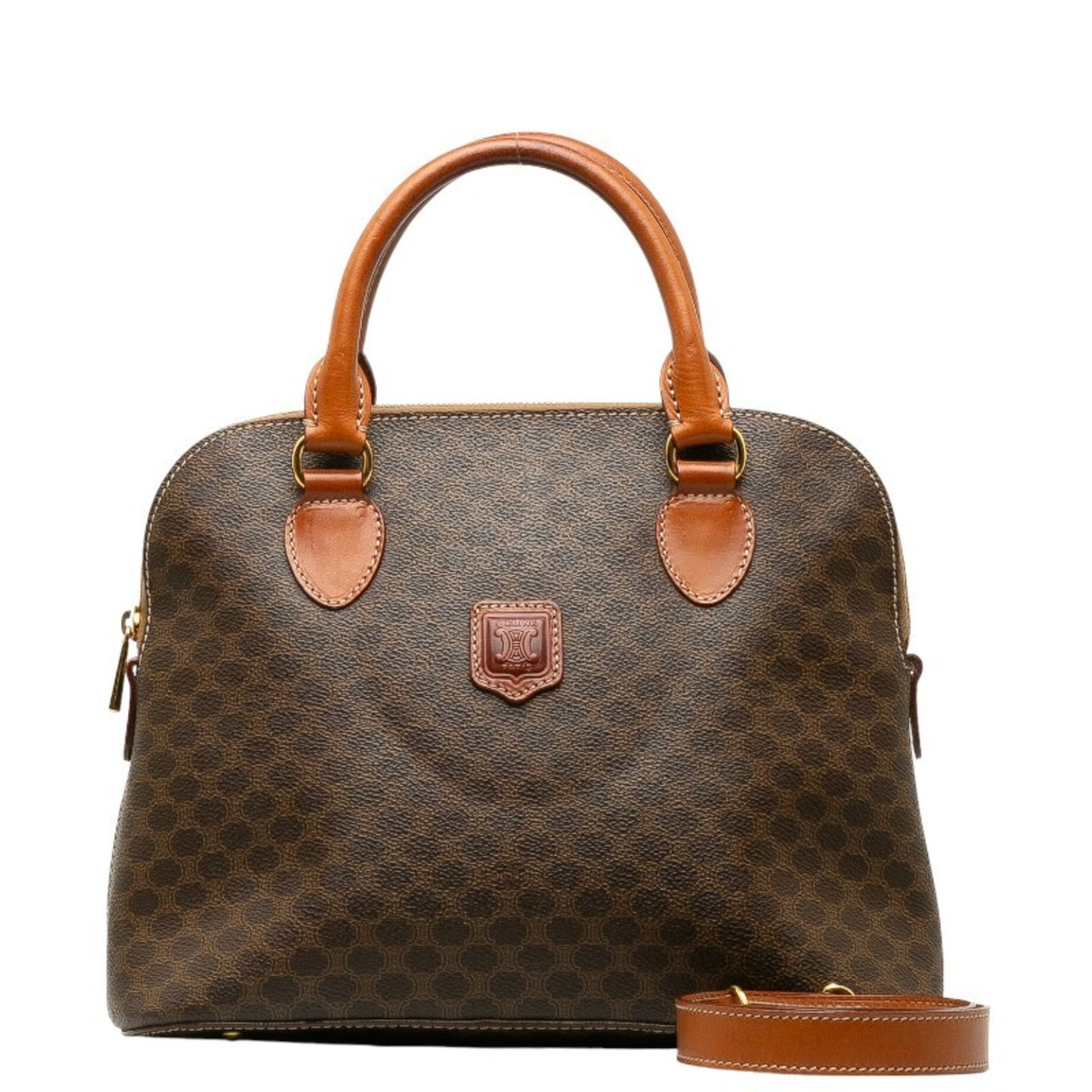 Celine Macadam Handbag Shoulder Bag PVC Leather