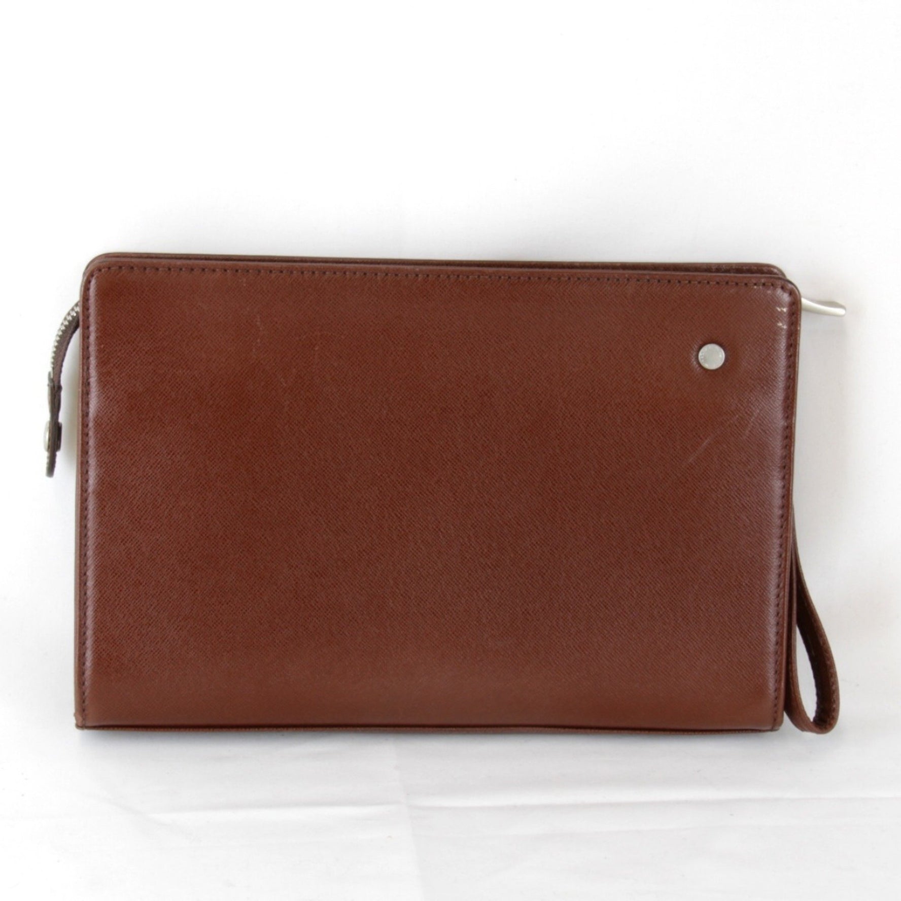BURBERRY Burberry Clutch Bag Leather Brown Women's