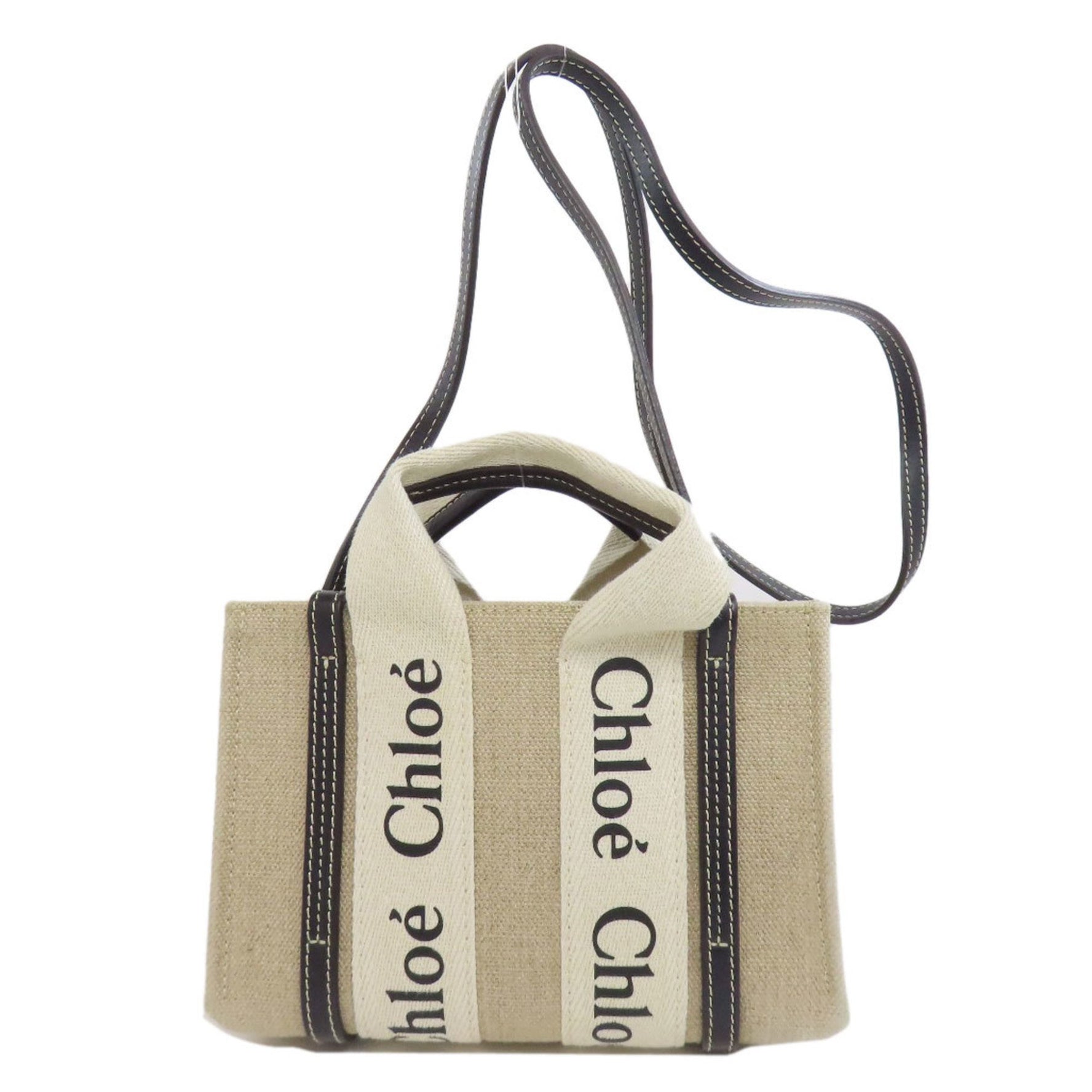 Chloé Chloe Woody Mini Handbag Canvas CHLOE