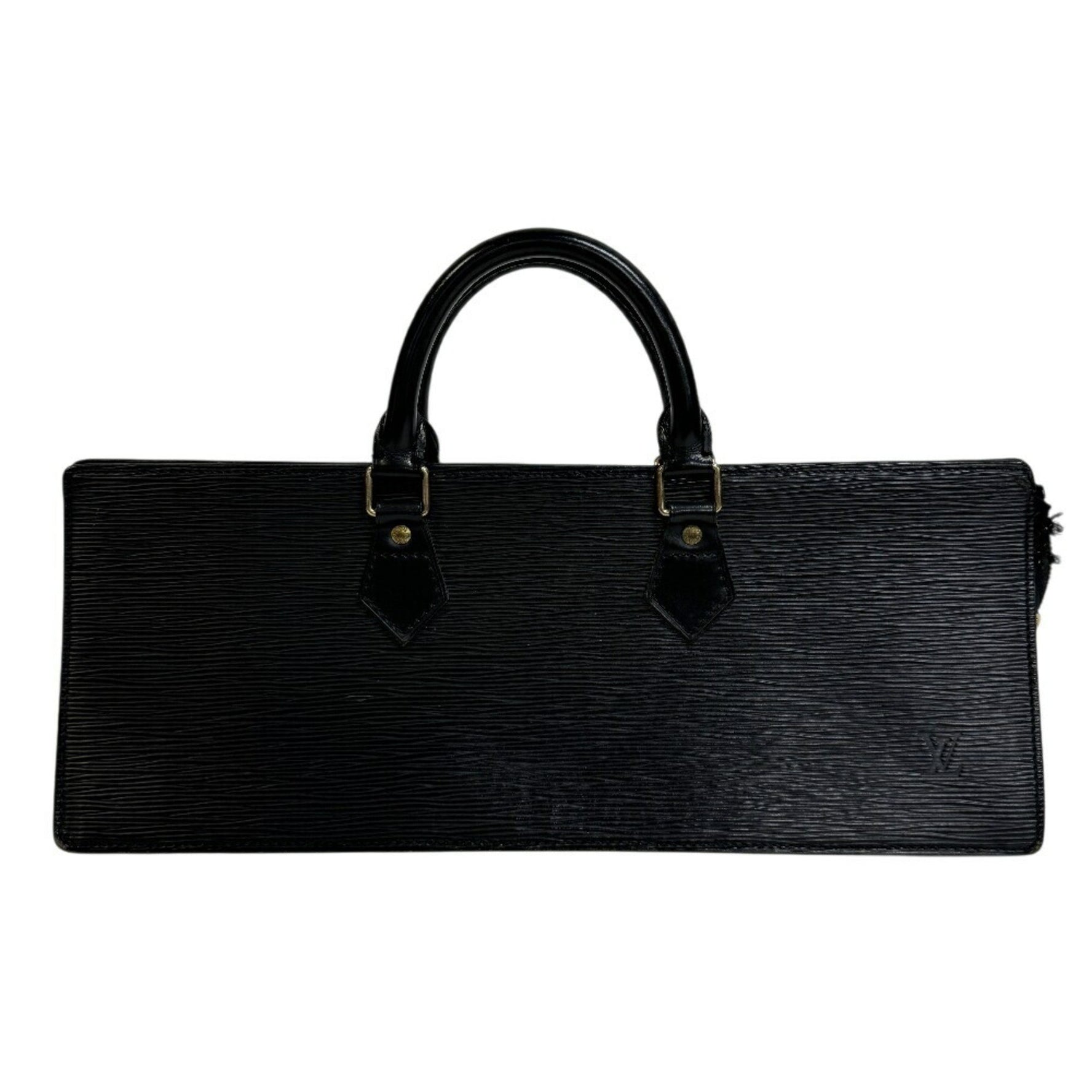 Louis Vuitton Sac Triangle Epi Leather Handbag, Black, Unisex