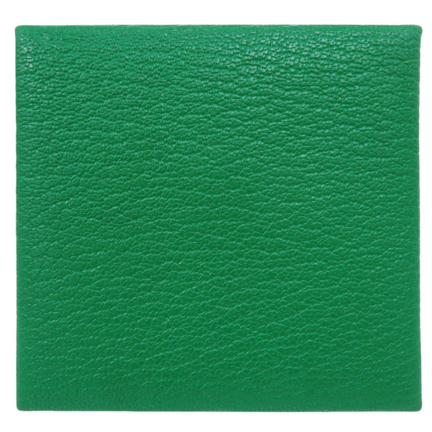 Like new Hermès Bastia Verso Chevre Mysore Bamboo/Rose Darling silver hardware, K stamp (made in 2025), coin case/wallet, green, 0521 HERMES
