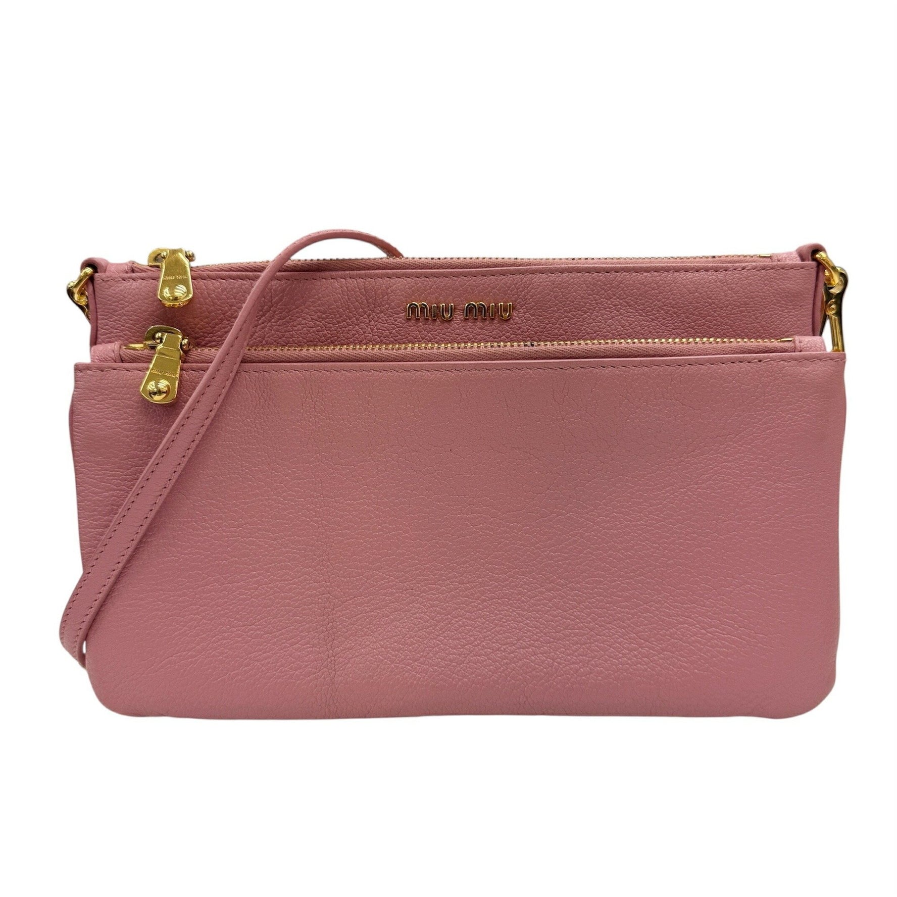 Miu Miu MIUMIU Madras shoulder bag in leather