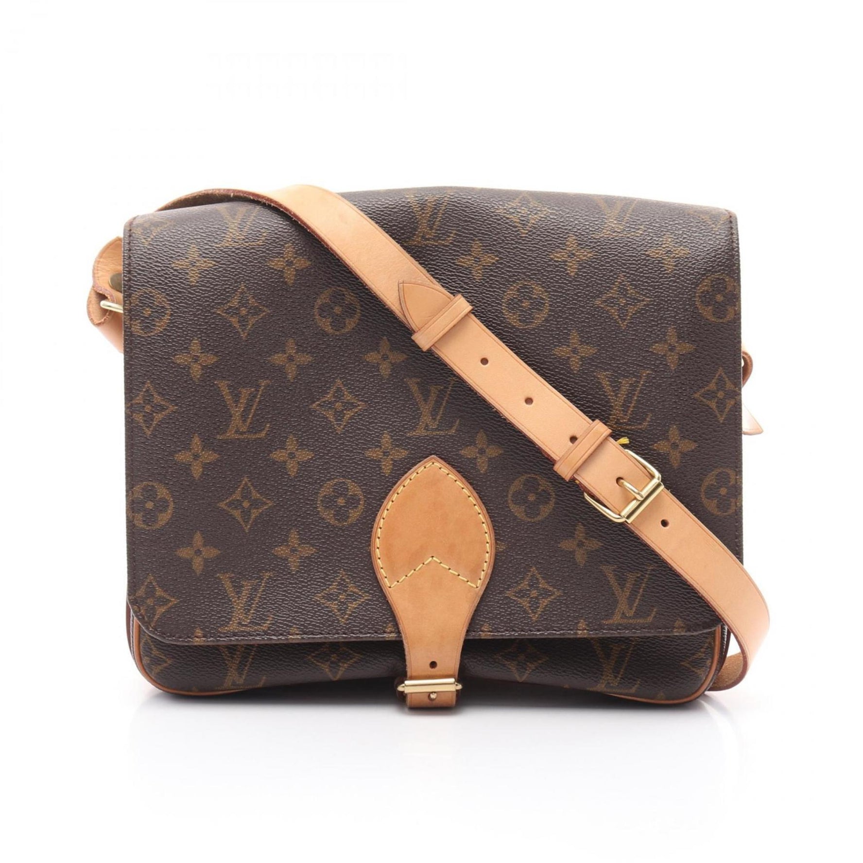 Louis Vuitton Cartesier GM Monogram Shoulder Bag Coated Canvas Leather