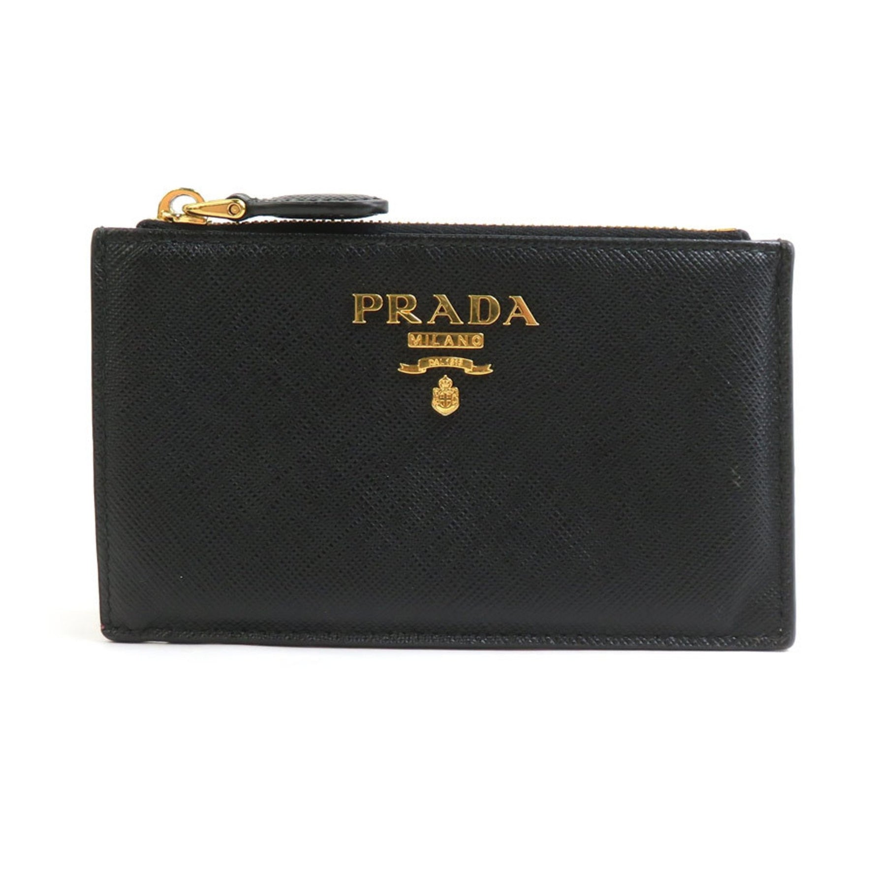 Prada PRADA Wallet/Coin Case Black/Pink Women's 56306j
