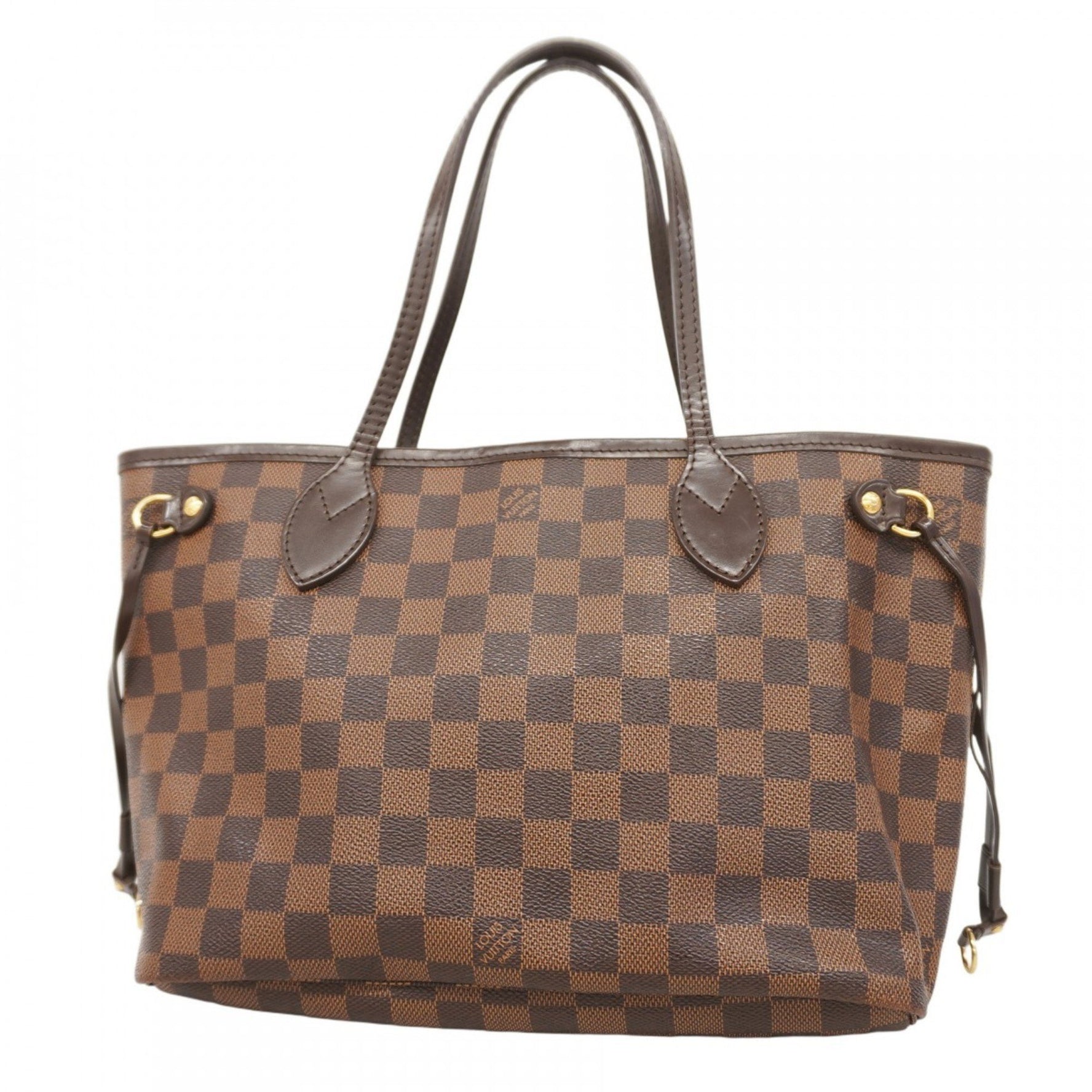 Louis Vuitton Damier Neverfull PM Tote Bag N51109 Ebene for Women