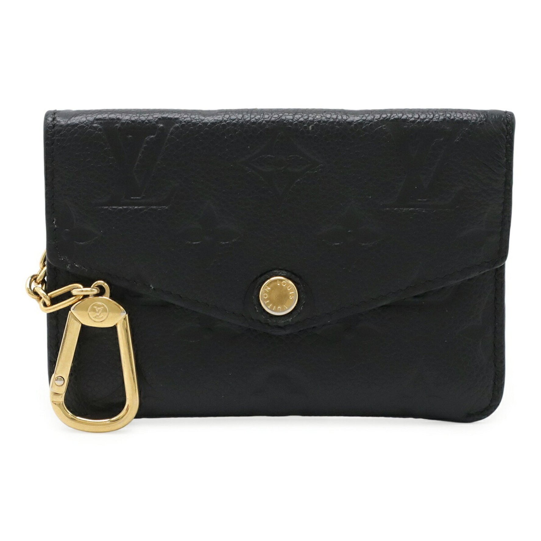 Louis Vuitton Monogram Empreinte Pochette Clé Coin Case, Noir, Black