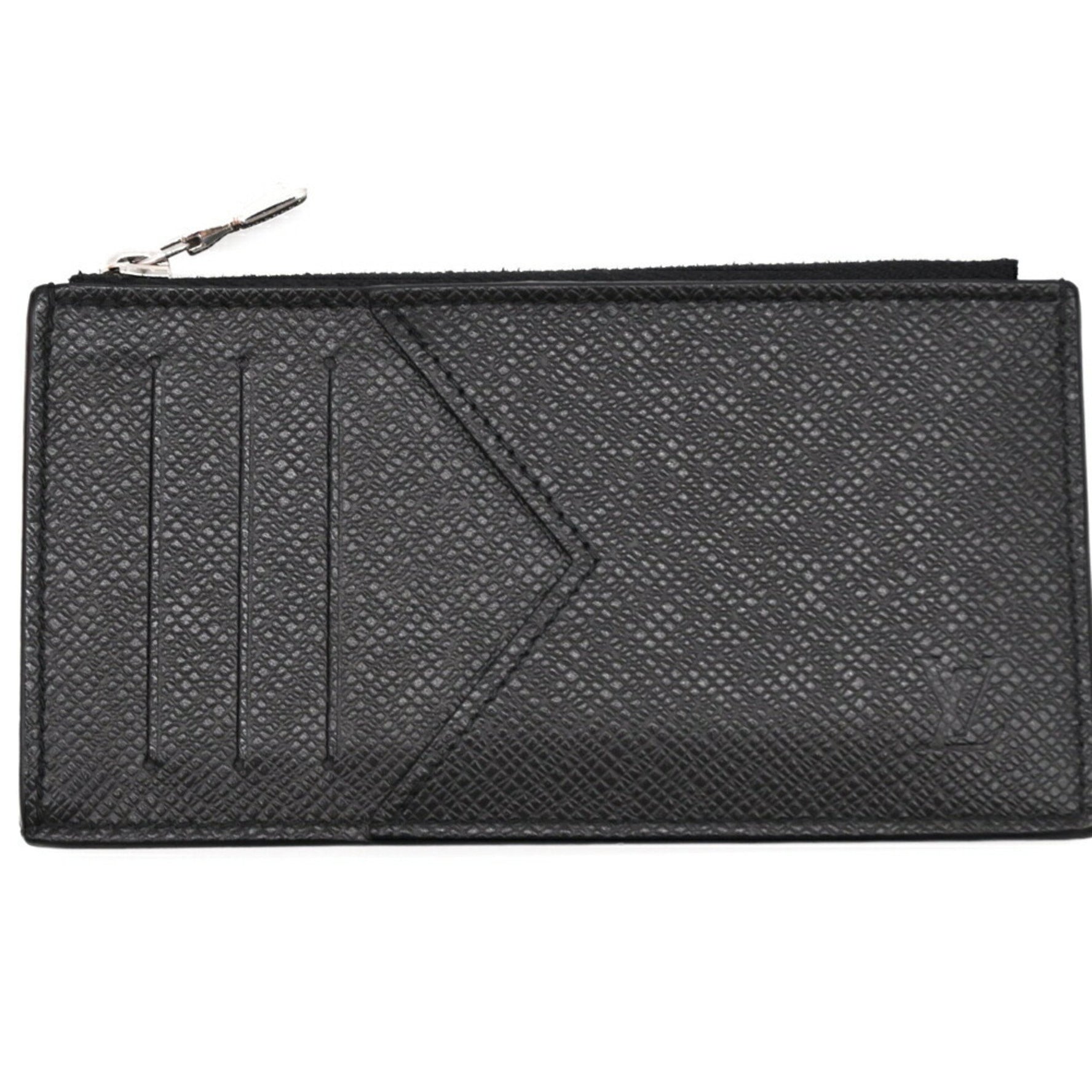 Louis Vuitton Business Card Holder/Card Case Wallet/Coin Coin Purse IC Chip Taiga Black