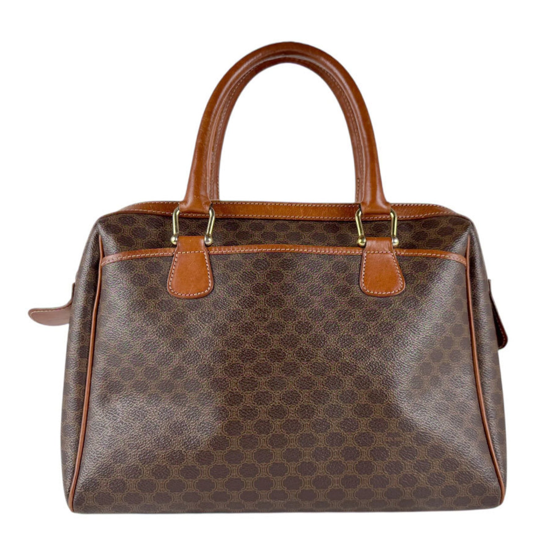 CELINE handbag macadam leather gold ladies