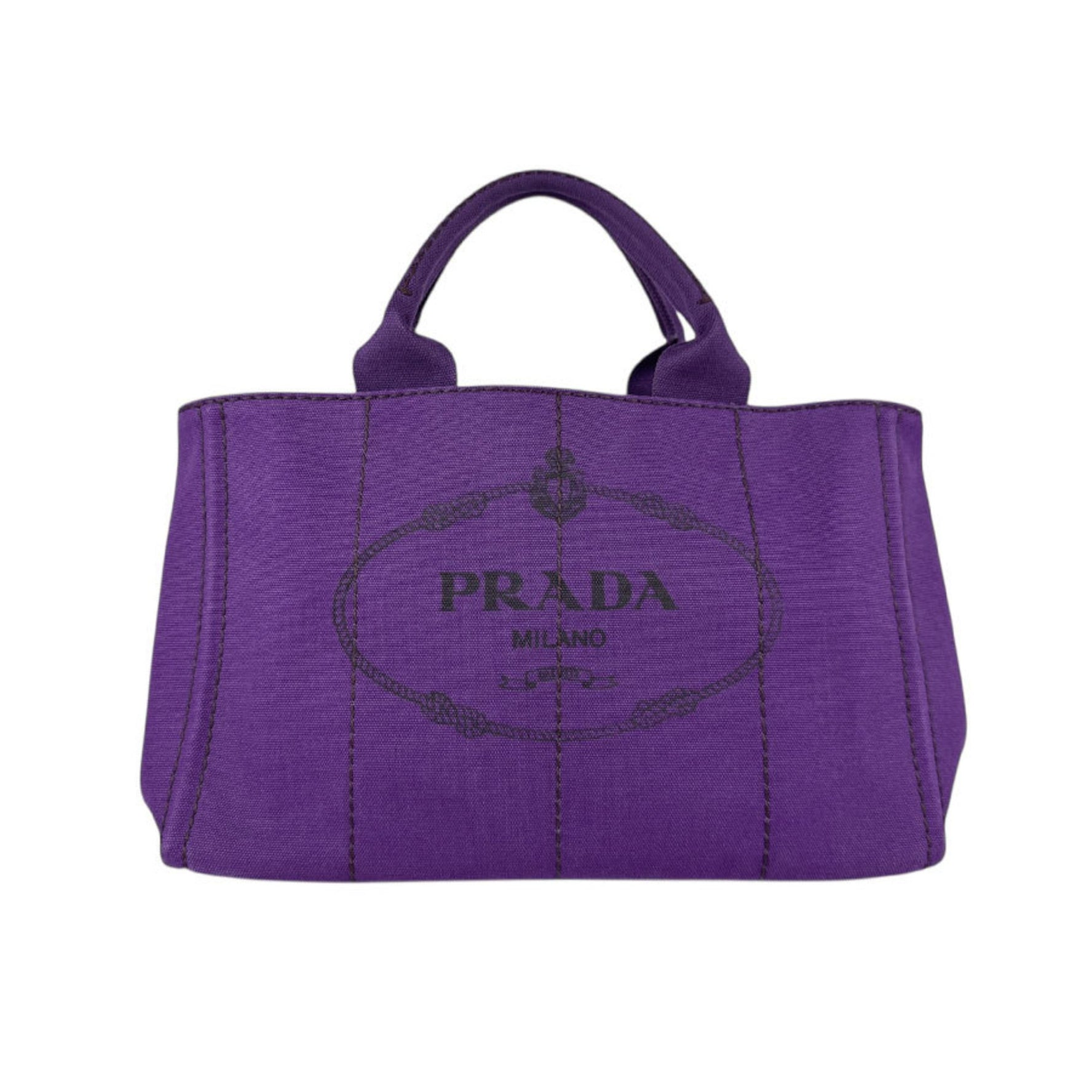 PRADA Handbag Shoulder Bag Canapa Canvas Purple Women's