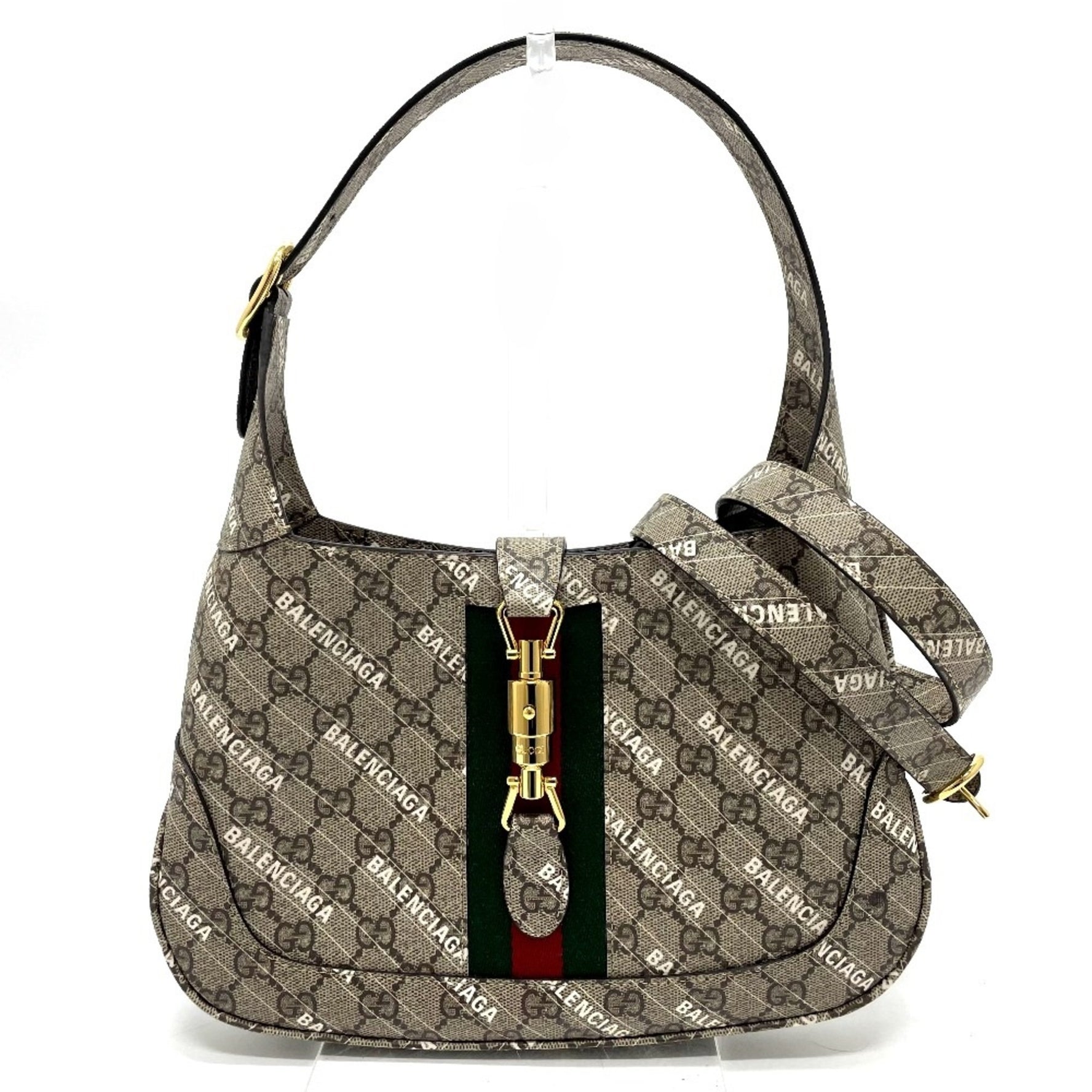 Gucci Balenciaga BALENCIAGA collaboration Bag Jackie 1961 2WAY Hand Bag Beige