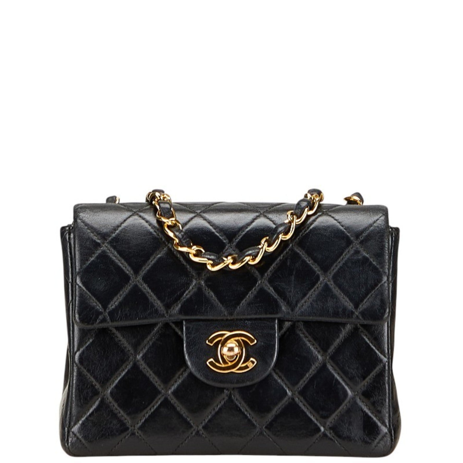 CHANEL Mini Matelasse Coco Mark Chain Shoulder Bag in Lambskin
