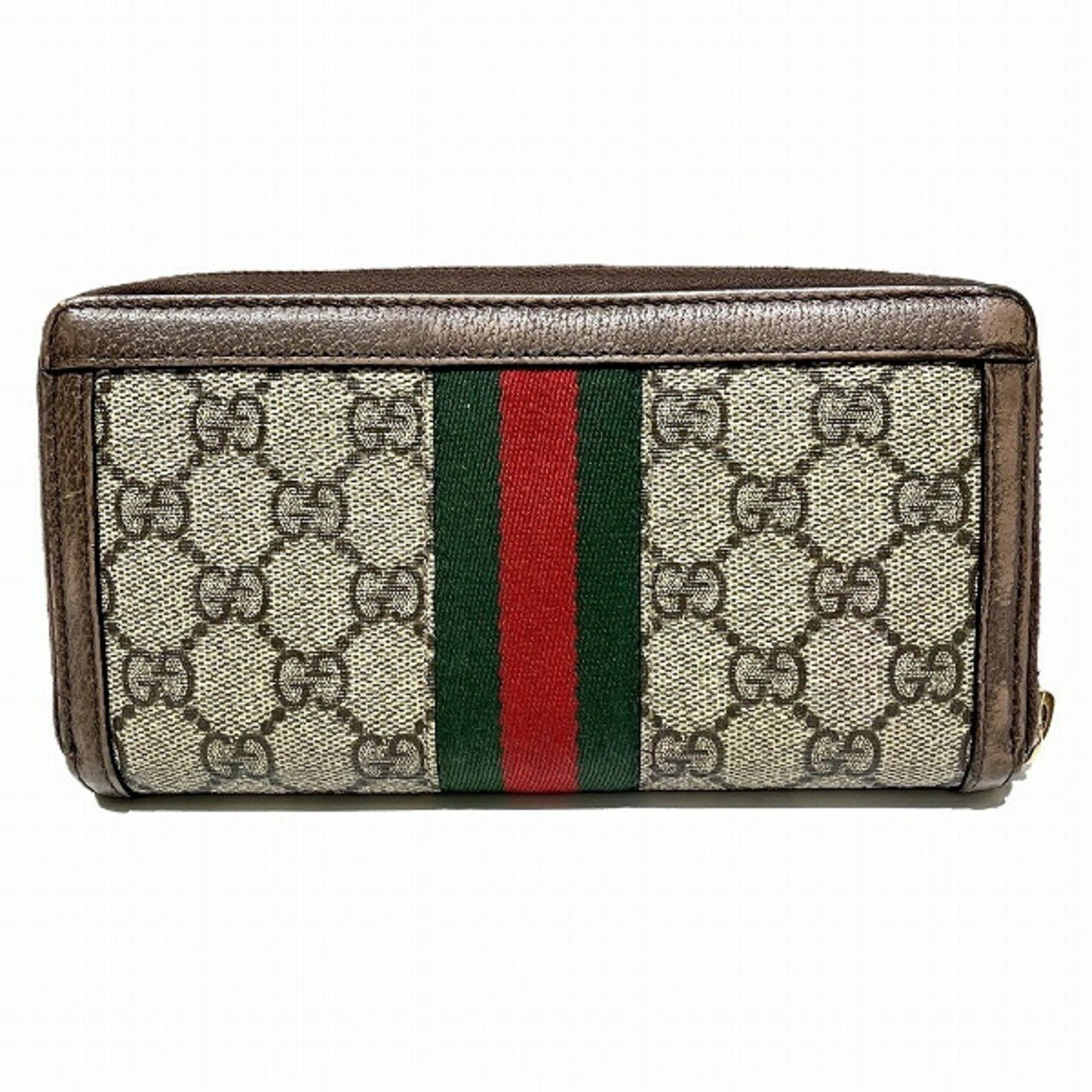 GUCCI GG Supreme Off-Deer Around Wallet Long for Women