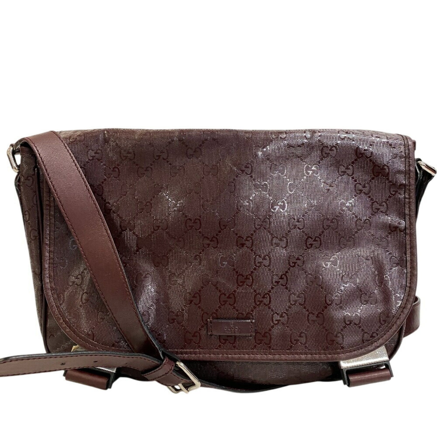 GUCCI Flap GG Imprime Shoulder Bag