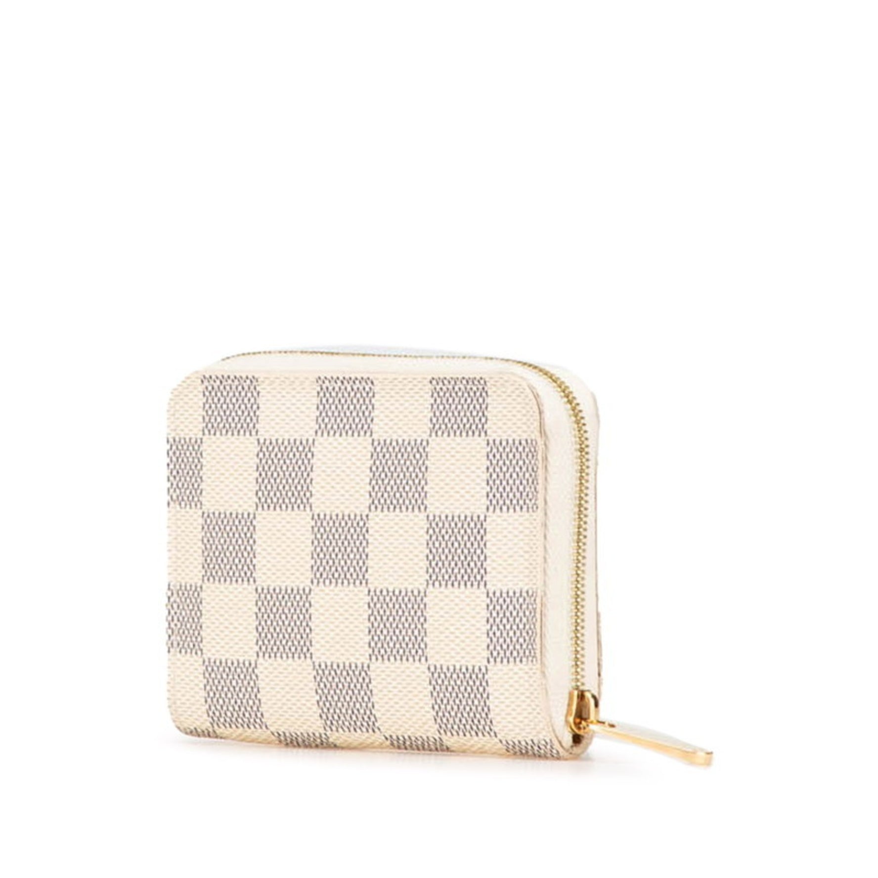 Louis Vuitton Damier Azur Zippy Coin Purse Case N63069 White PVC Leather Women's LOUIS VUITTON