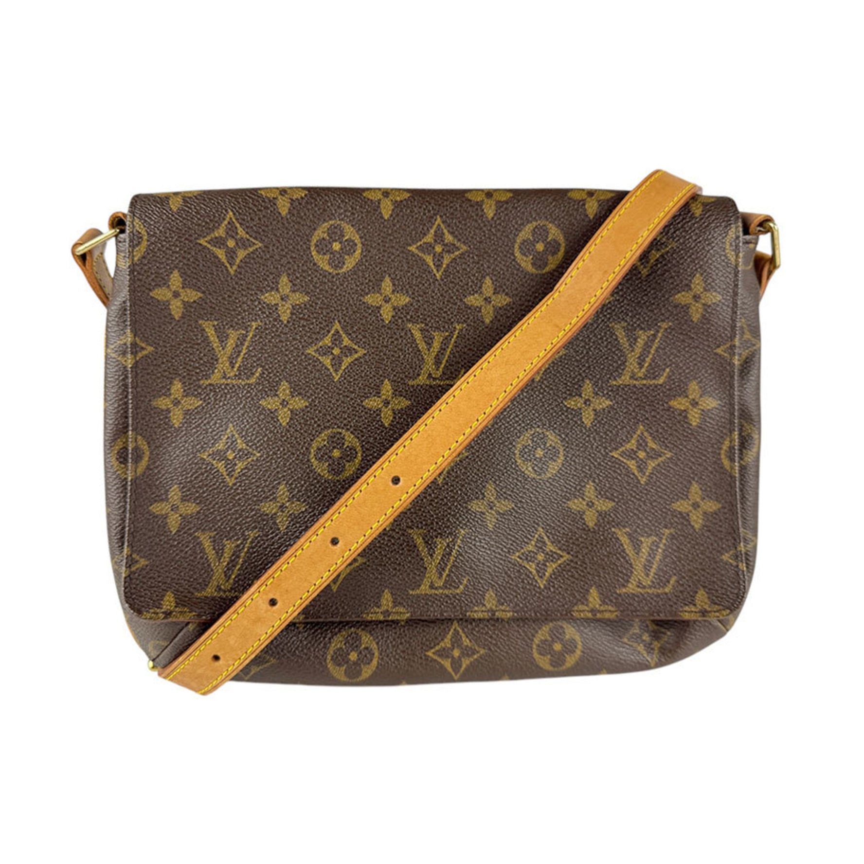 Louis Vuitton Shoulder Bag Monogram Musette Tango Short Canvas Gold