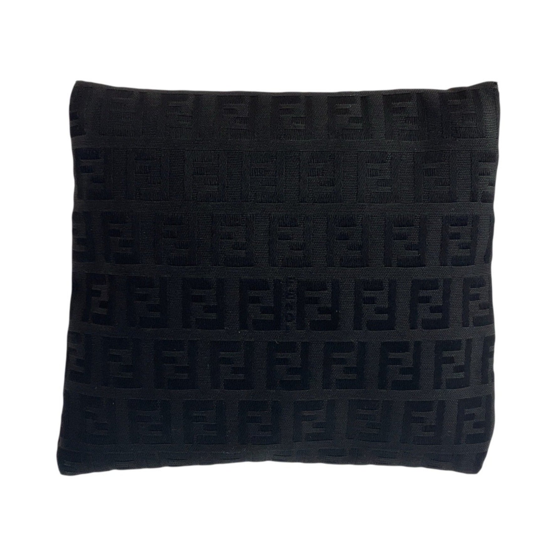 FENDI Zucchino Silver Hardware Nylon Pouch Small Item Case
