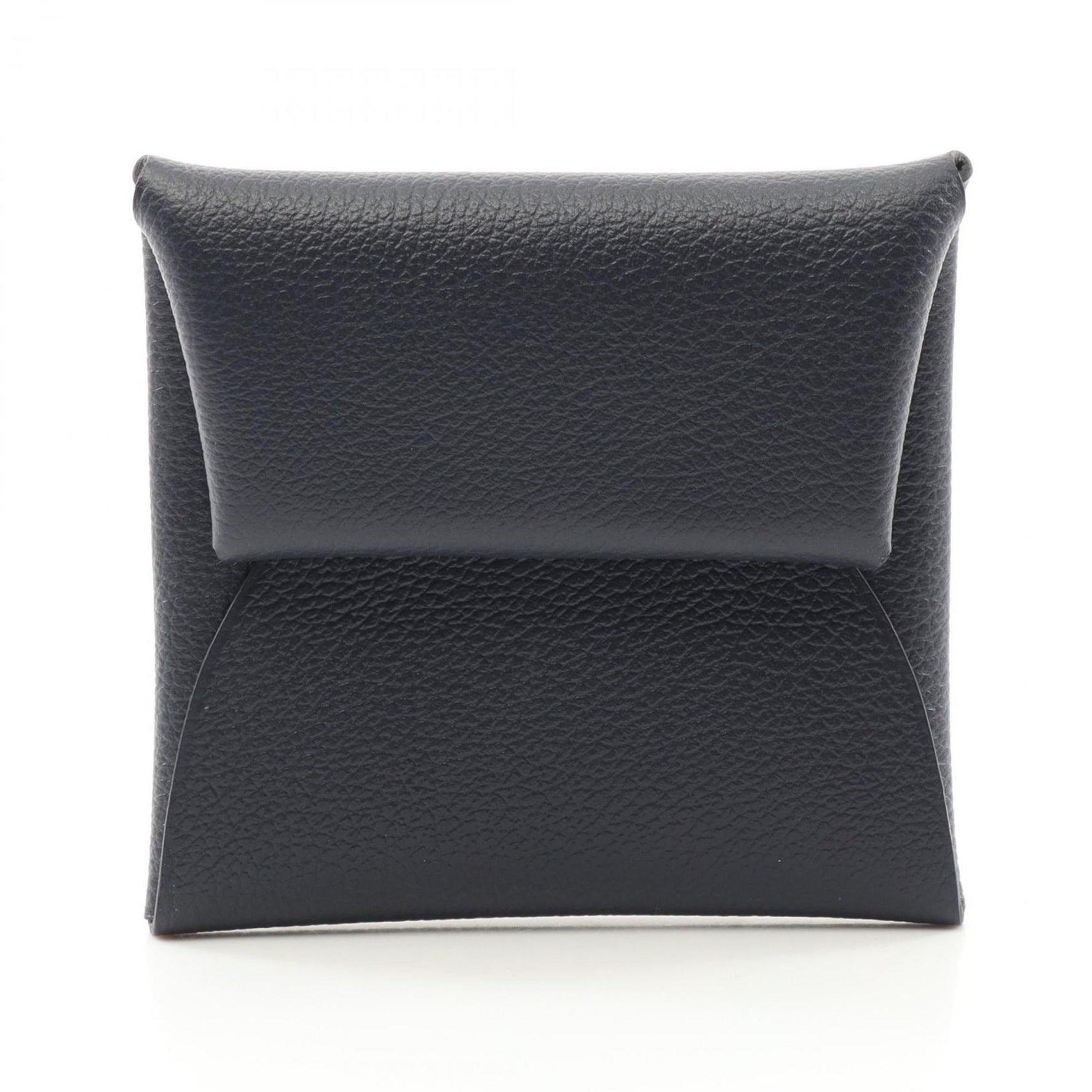 Hermes Bastia Wallet/Coin Case Wallet Leather Evercolor Navy