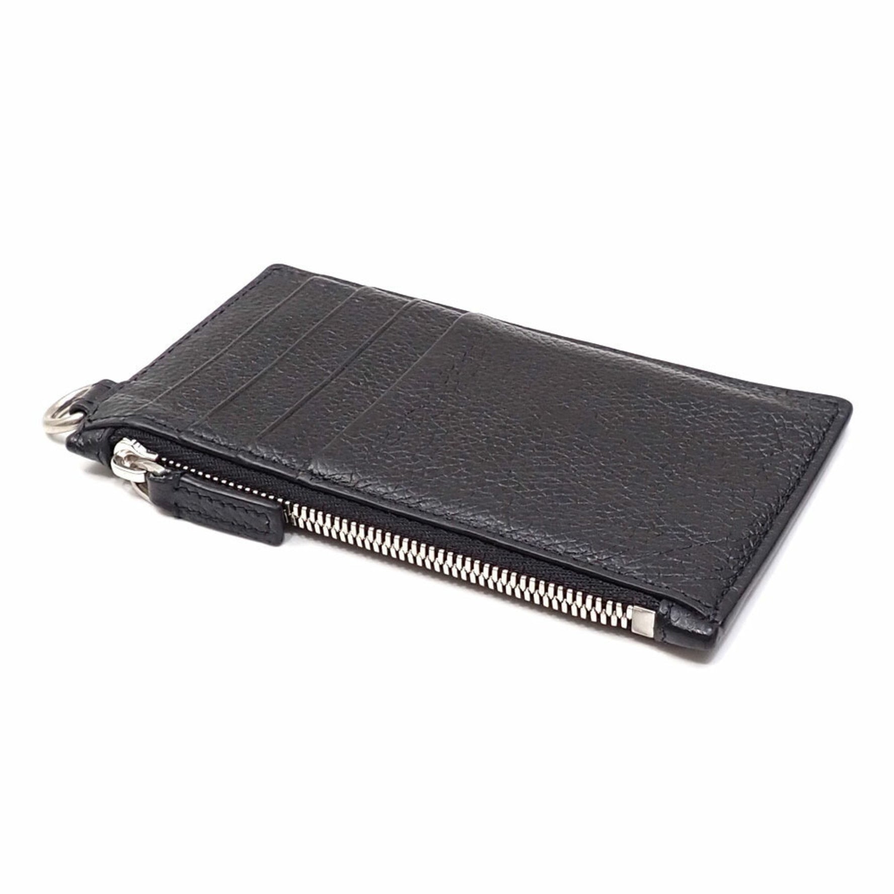 Balenciaga Men's Black Leather Coin Case