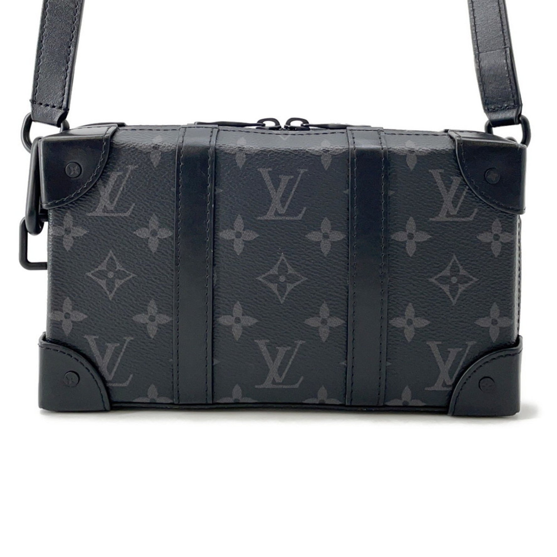 Louis Vuitton Monogram Eclipse Soft Trunk Wallet Shoulder Bag LOUIS VUITTON Black