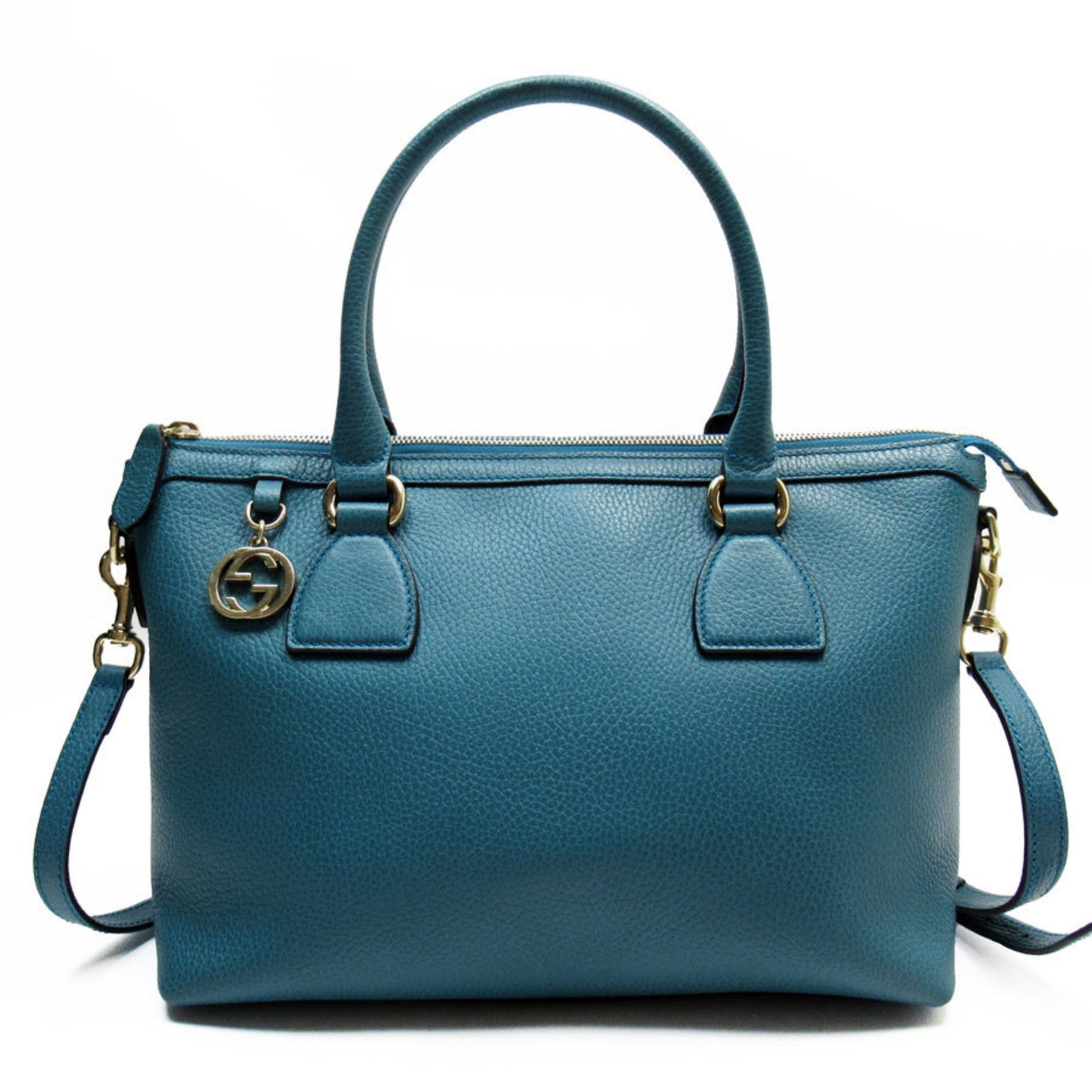 GUCCI Handbag Shoulder Bag Interlocking G Leather Green Women's t19497a