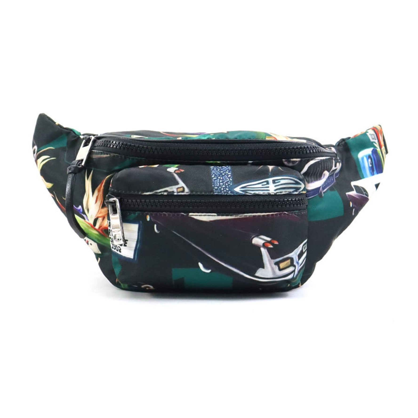 GIVENCHY Waist Bag Nylon Black x Multicolor Men's