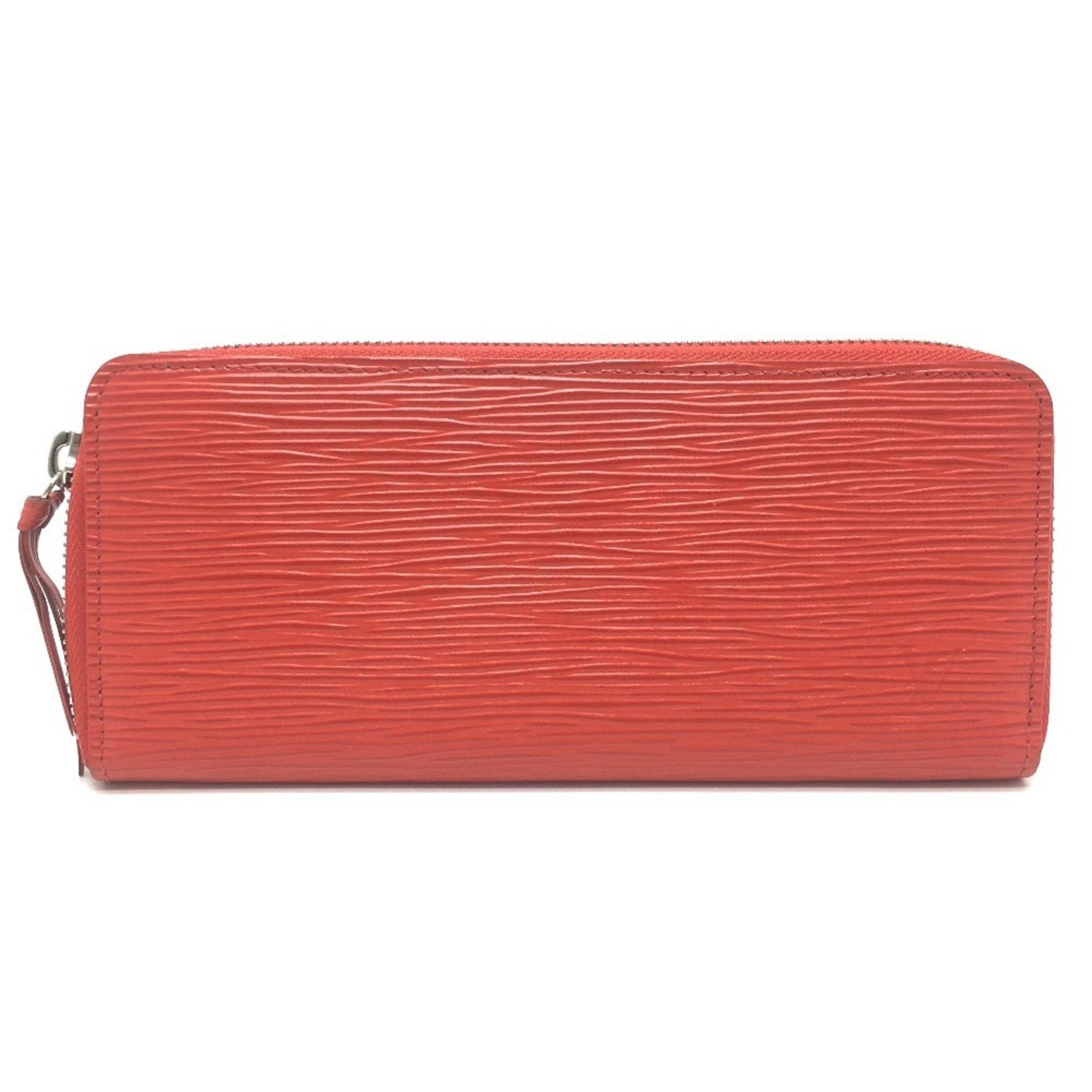 Louis Vuitton Epi Leather Portefeuille Clemence Round Zip Long Wallet, Red, Coquelicot