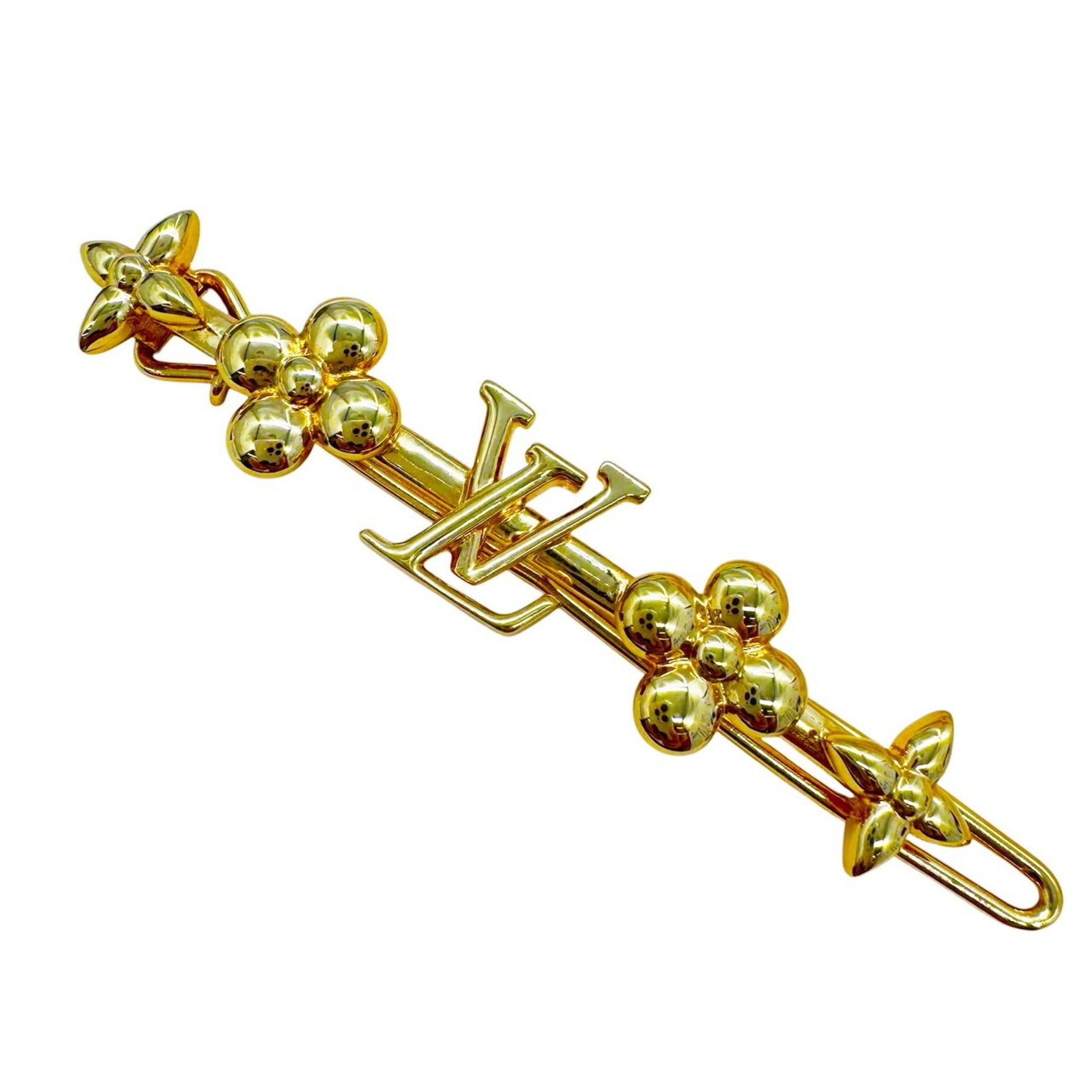 LOUIS VUITTON Baby Louis Barrette Hair Clip GP Accessory