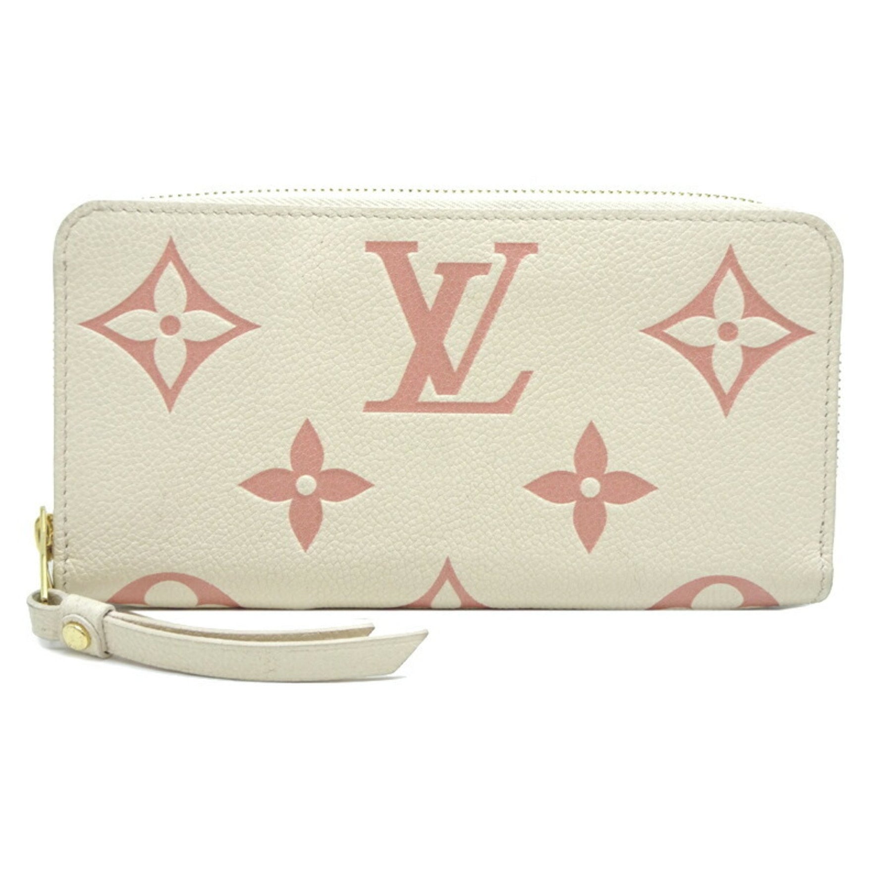 Louis Vuitton Zippy Wallet Women's Long M81914 Bicolor Monogram Empreinte Crème