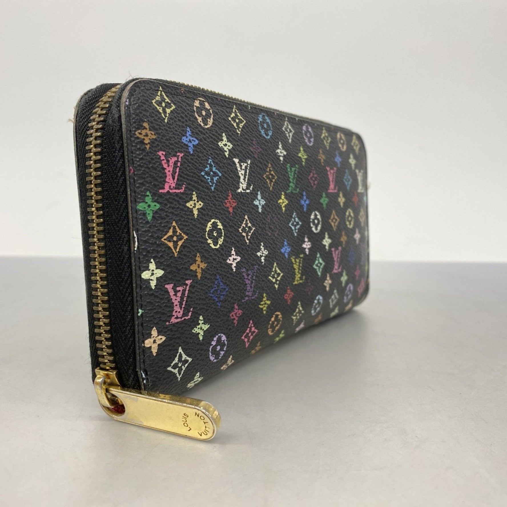 Louis Vuitton Monogram Multicolore Zippy Wallet Noir Grenard