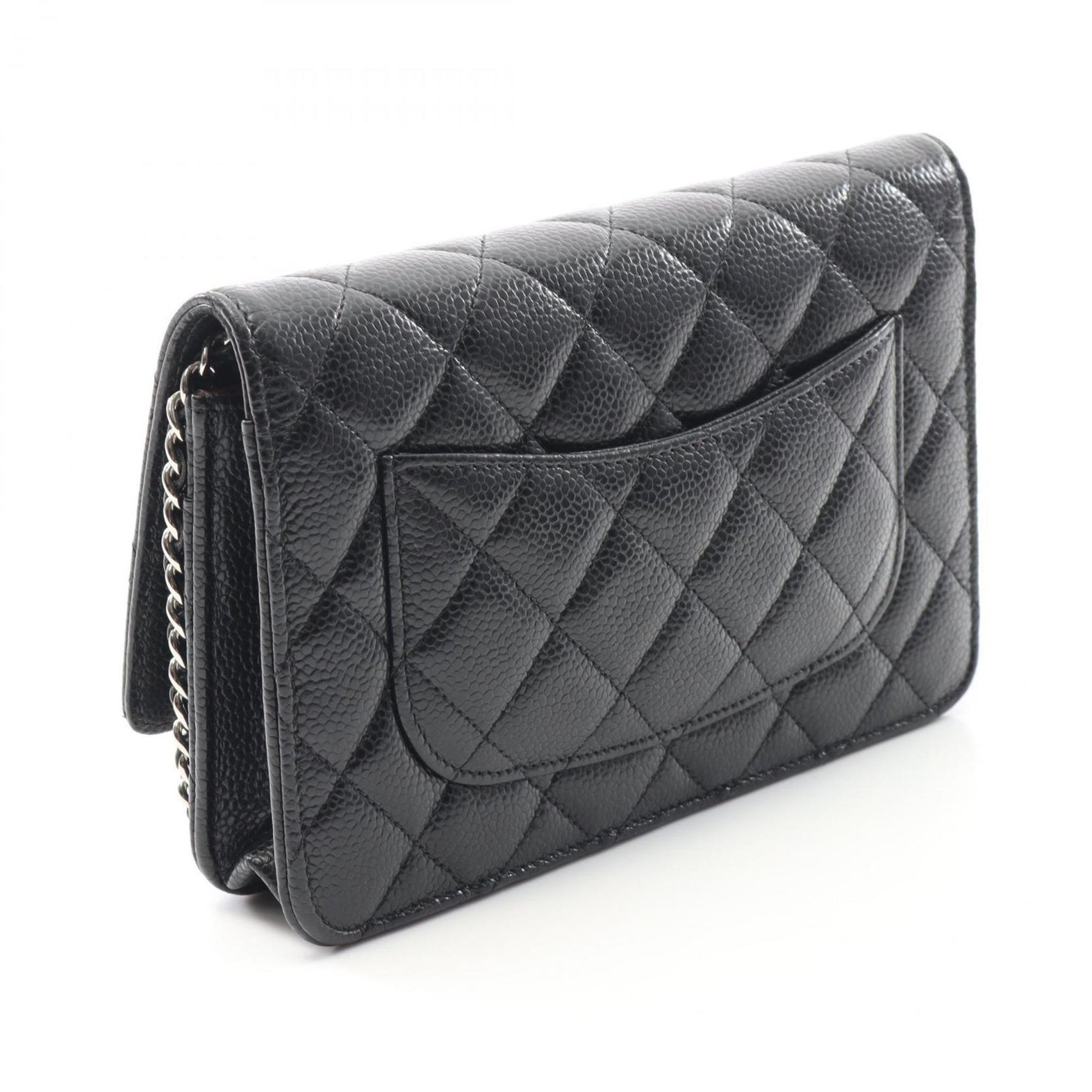 CHANEL Matelasse Shoulder Bag in Grained Calfskin Leather, Black, AP0250