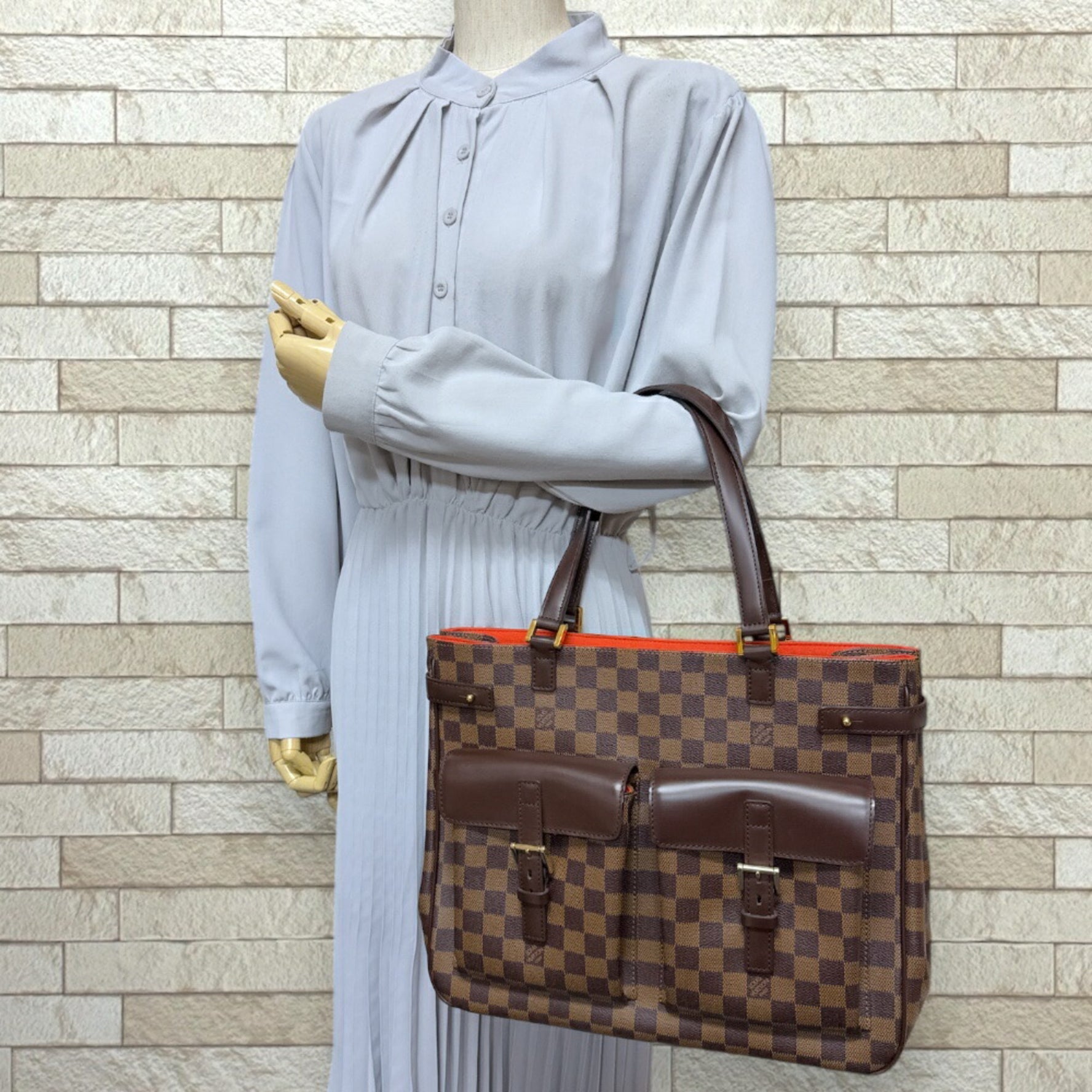 Louis Vuitton Uzes Damier Handbag Canvas