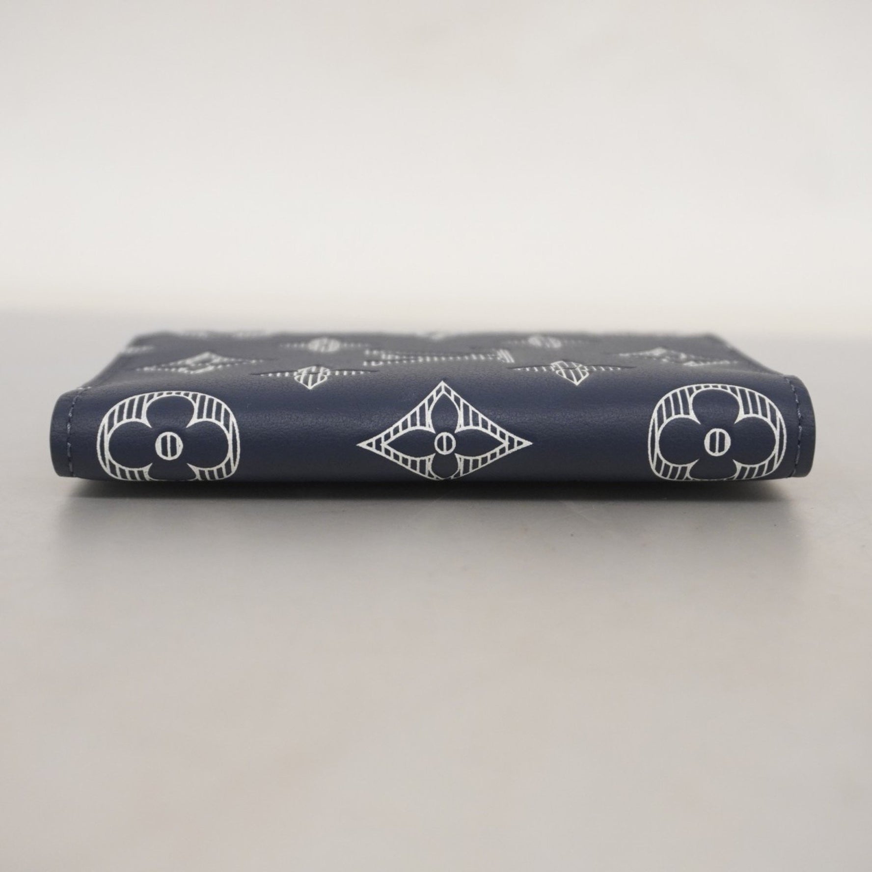 Louis Vuitton Monogram Shadow Organizer de Poche Business Card Case, Blue Marine