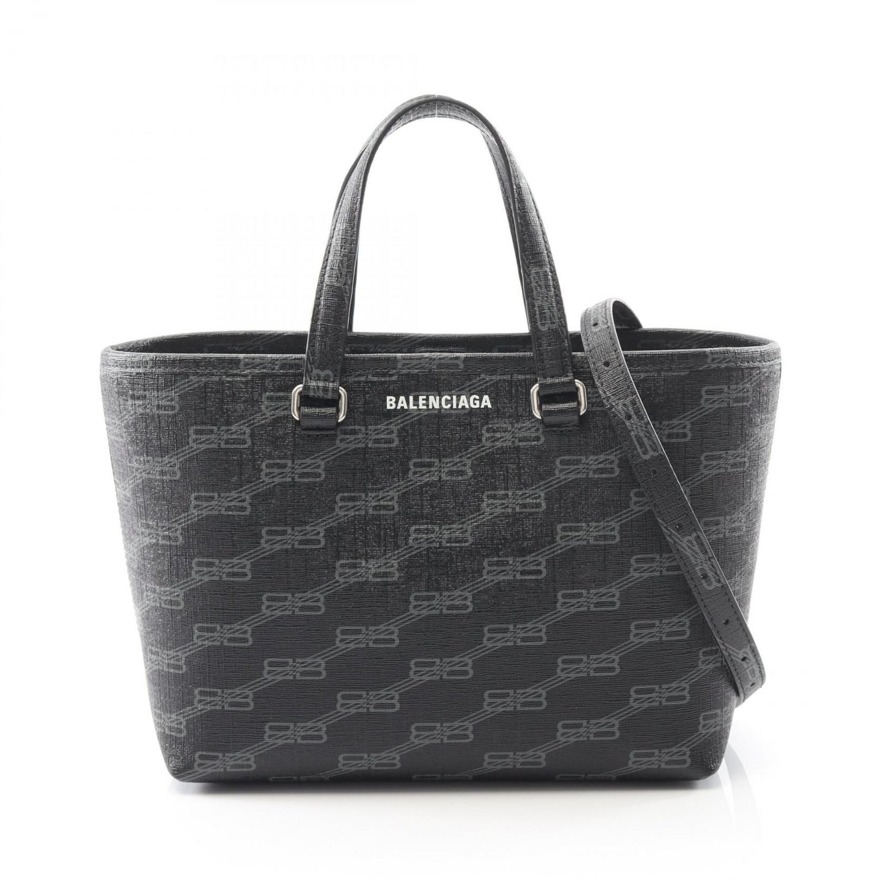 Balenciaga Signature Small Shopper Handbag in Coated Canvas