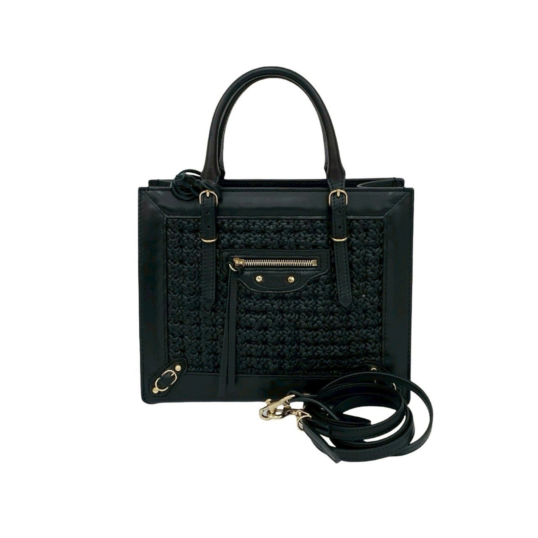 BALENCIAGA Mini Paper Leather Handbag, Tote Bag, Shoulder