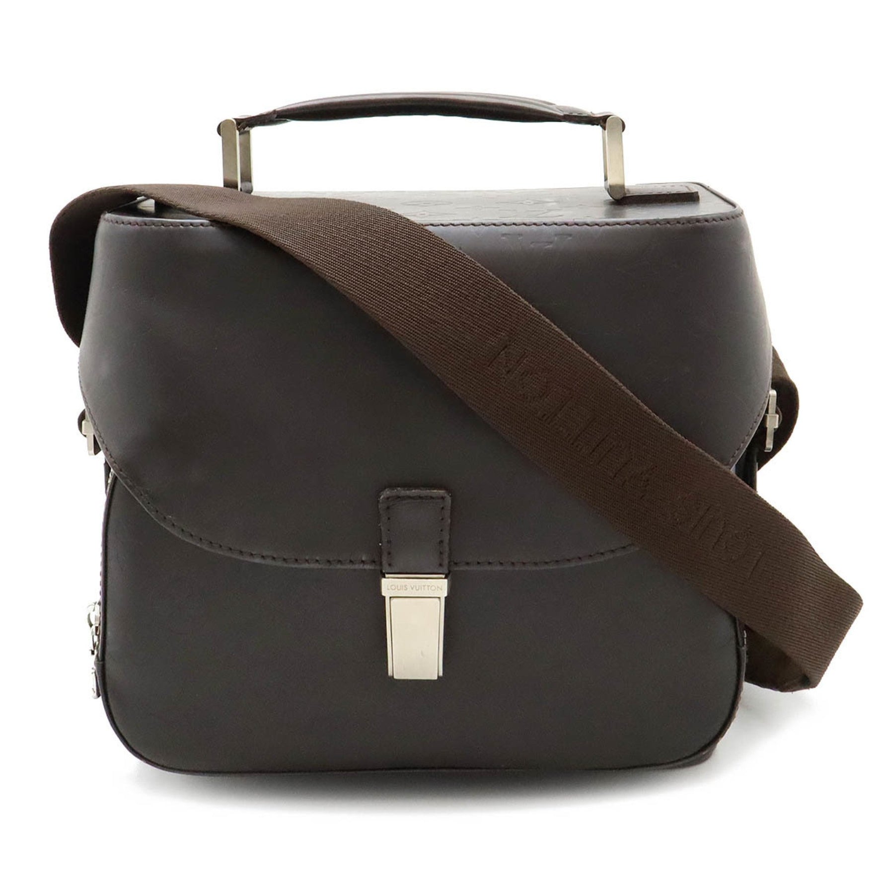 LOUIS VUITTON Louis Vuitton Monogram Glace Charlie Camera Bag Handbag Shoulder Cafe Brown Dark M46510