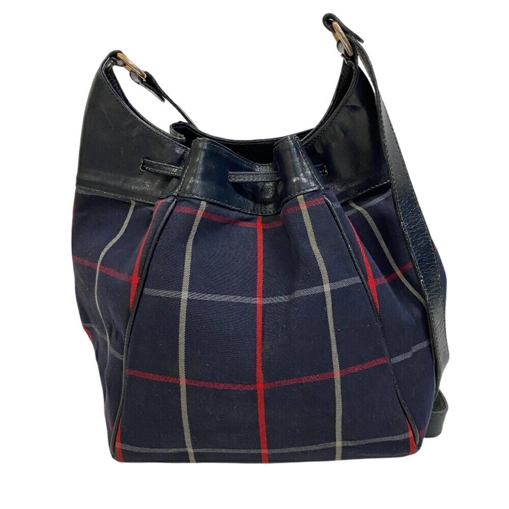 Burberrys Burberry checked shoulder bag navy