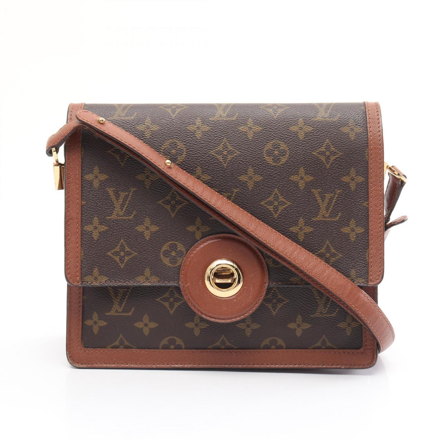 Louis Vuitton Raspail Monogram Shoulder Bag Coated Canvas Leather