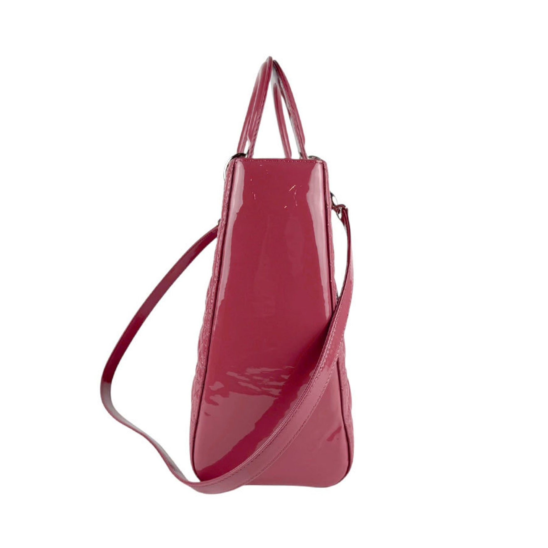 Christian Dior Lady handbag/shoulder bag in mauve patent leather