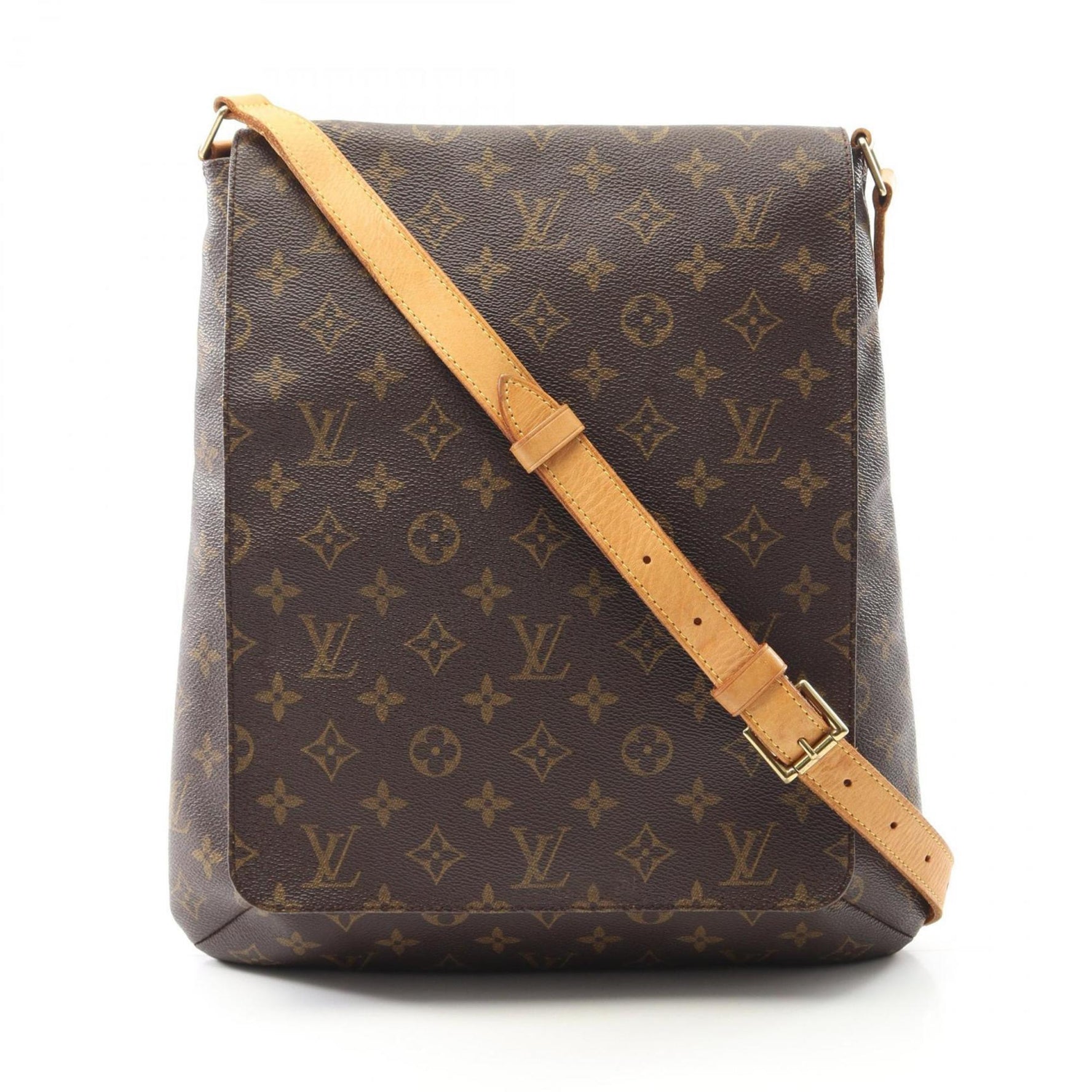 Louis Vuitton Musette Monogram Shoulder Bag Coated Canvas Leather
