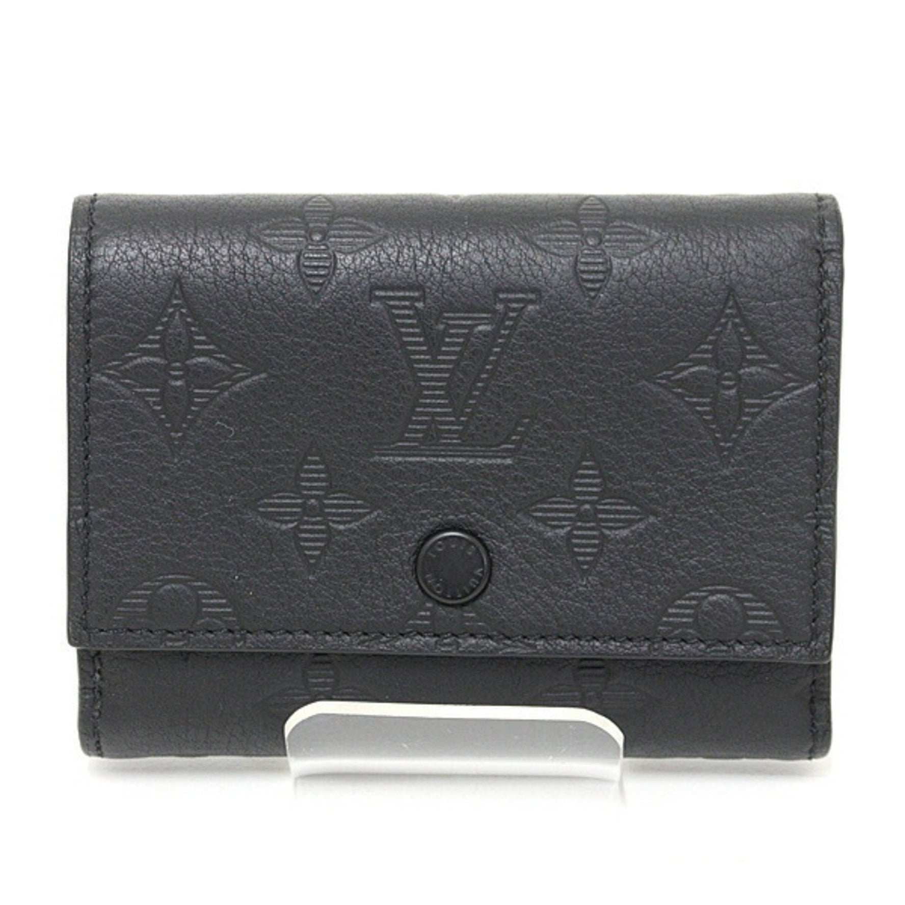Louis Vuitton Victor Wallet Monogram Shadow Leather Tri-fold Compact